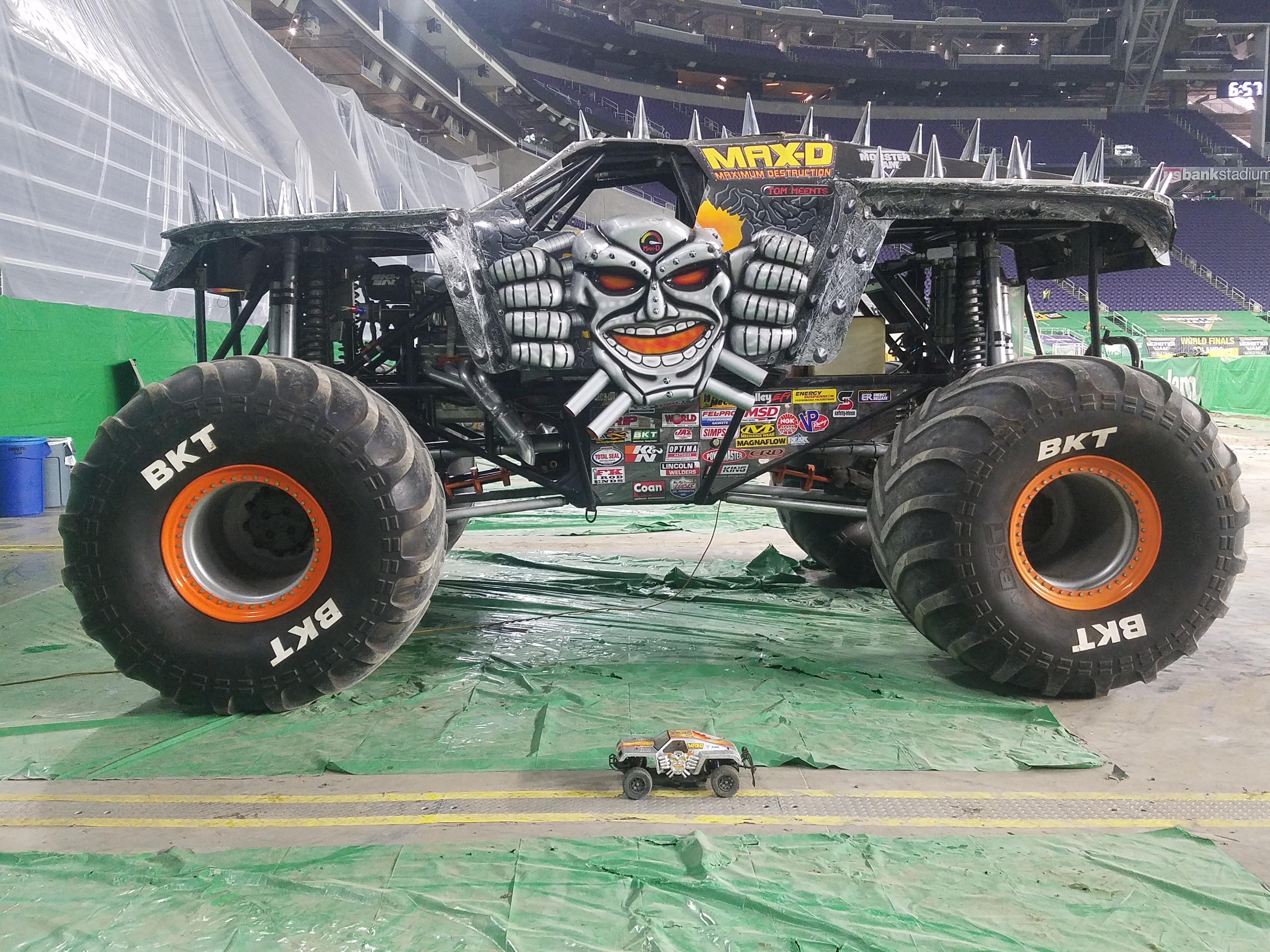 Hitting real life monster truck jumps at Minneapolis Minnesota on