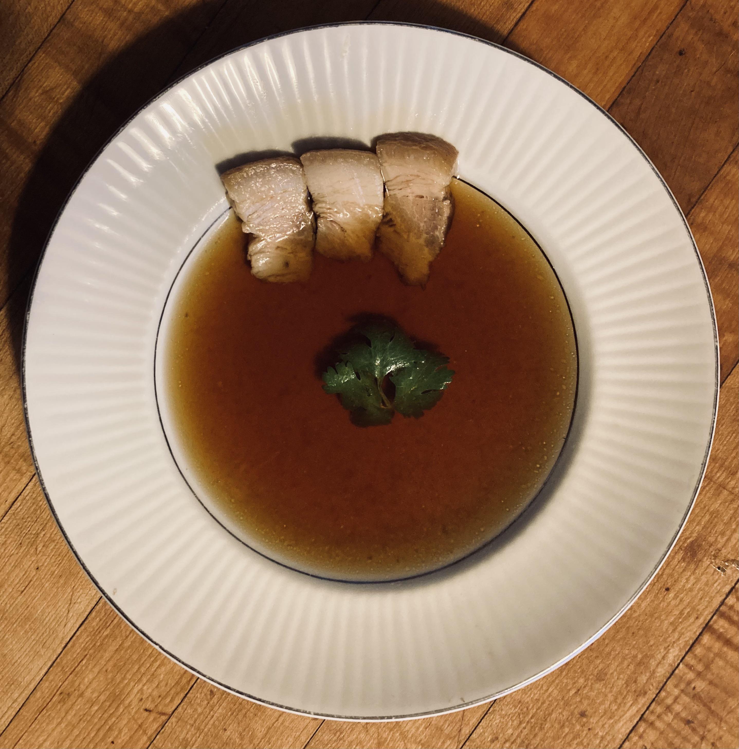 Adobo Consommé or Clear Adobo Soup. I always wanted to do a consommé