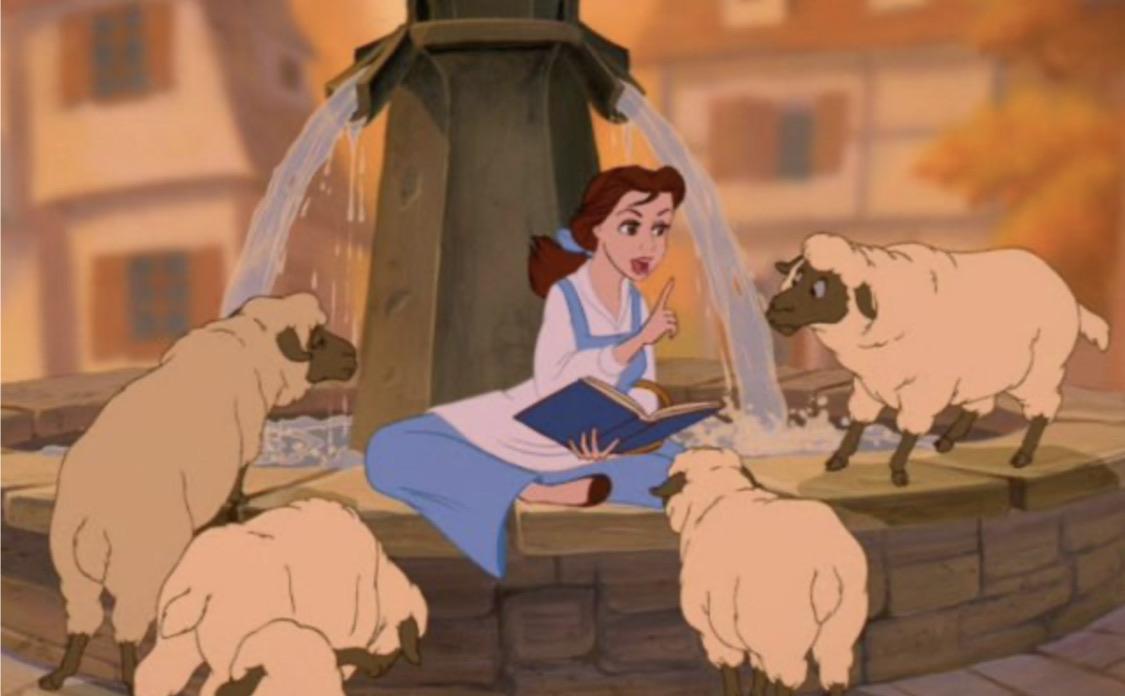 “Beauty and the Beast” (1991) Belle, when referencing a book, sings