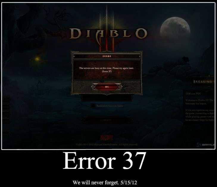 Never error 37 gaming