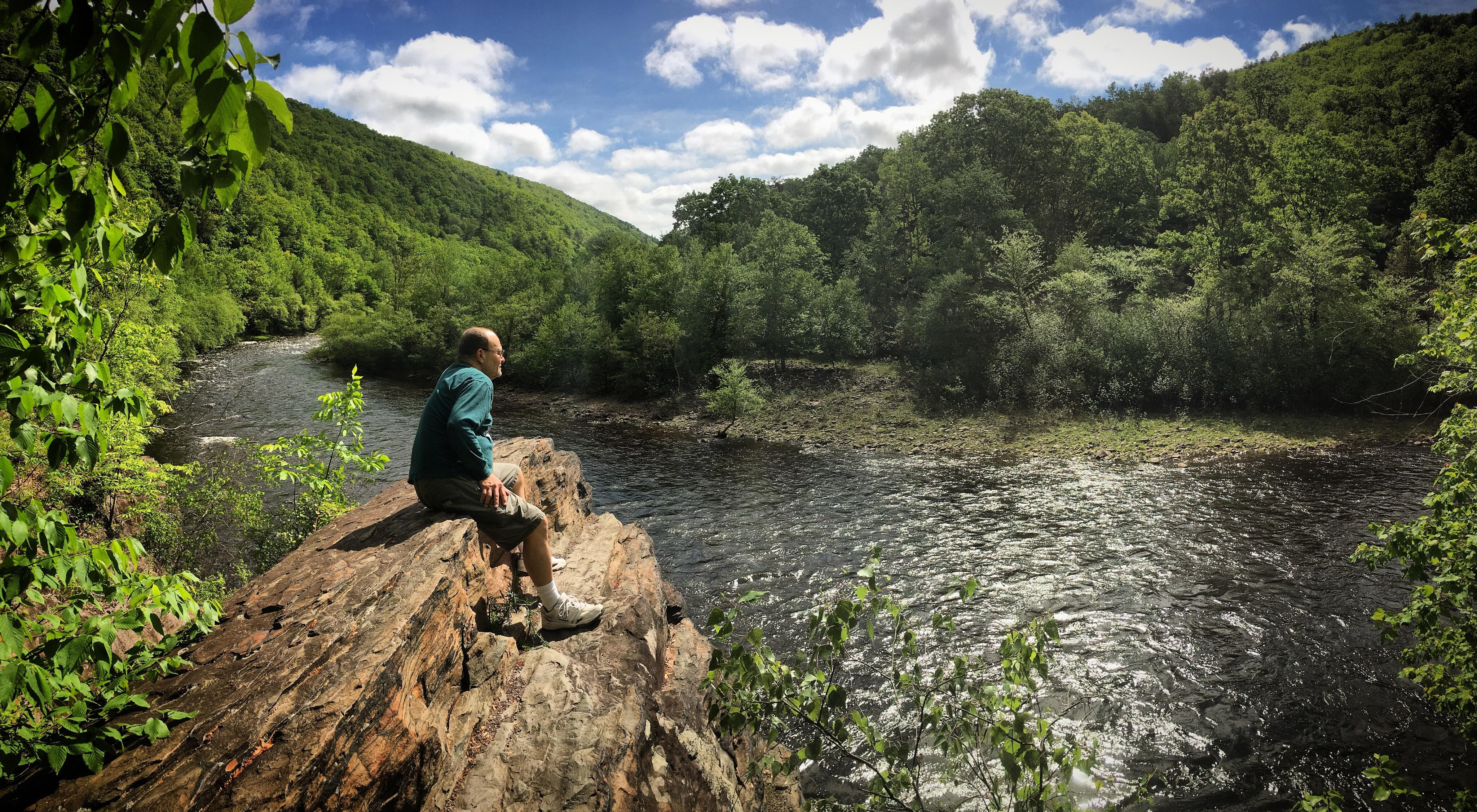Took dad to my favorite spot on the river, Lehigh State Park