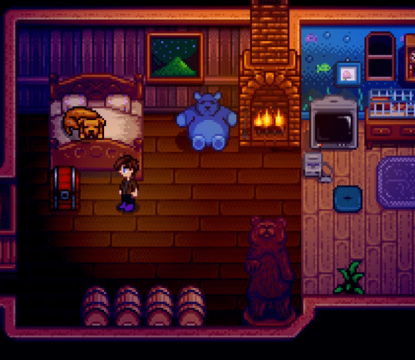 Didn't know your dog could sleep on the bed r/StardewValley