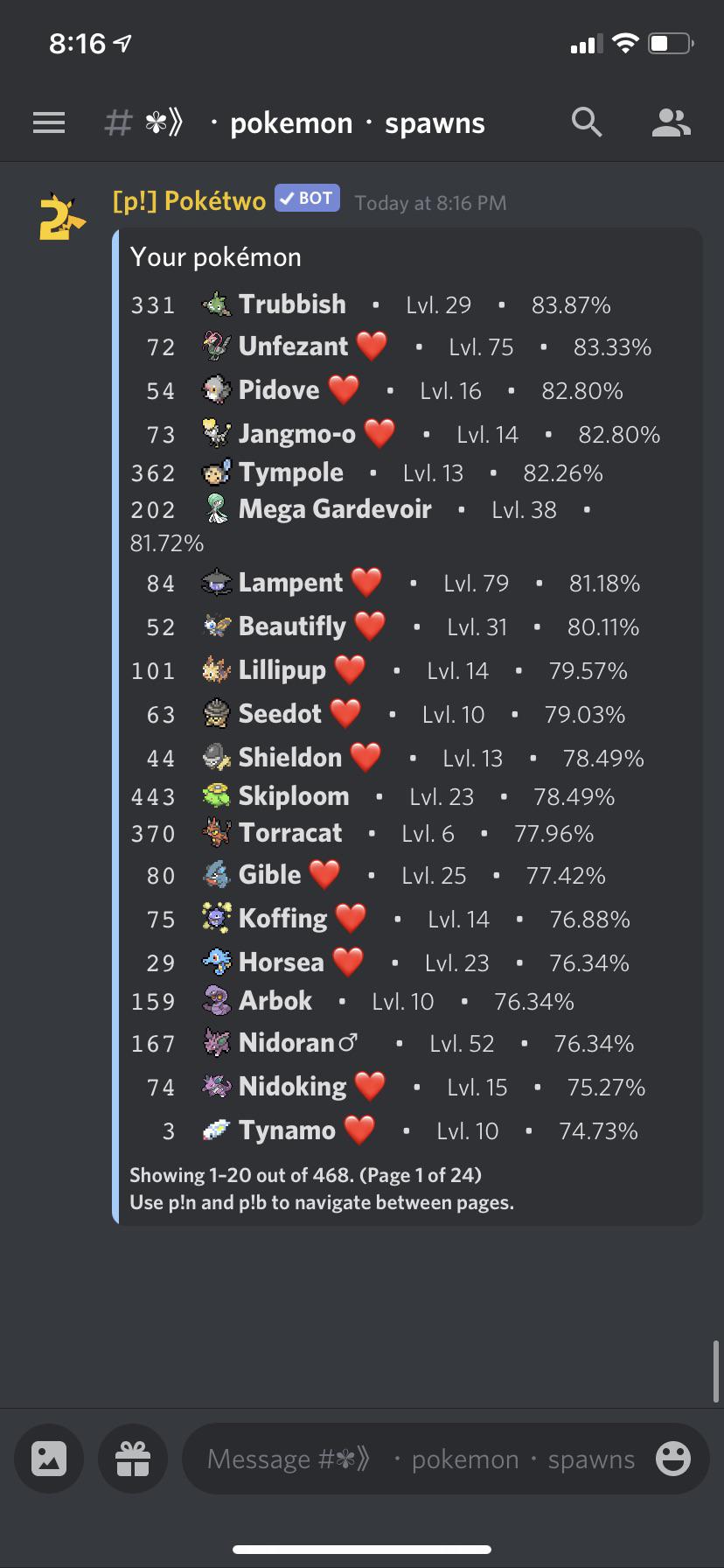 Selling every pokemon on this list r/poketwo