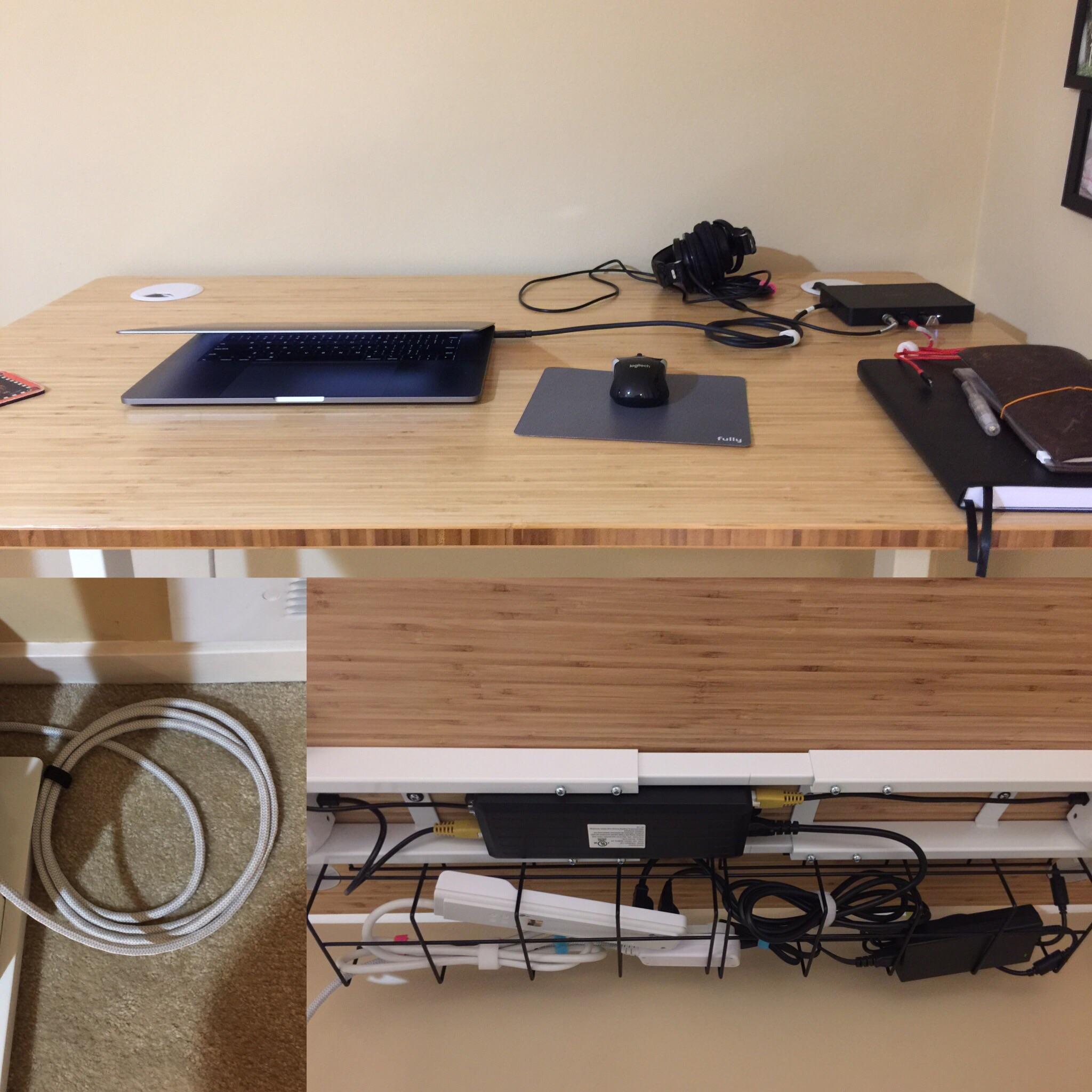 A wire tray made a huge difference! Now only one braided cable leaves