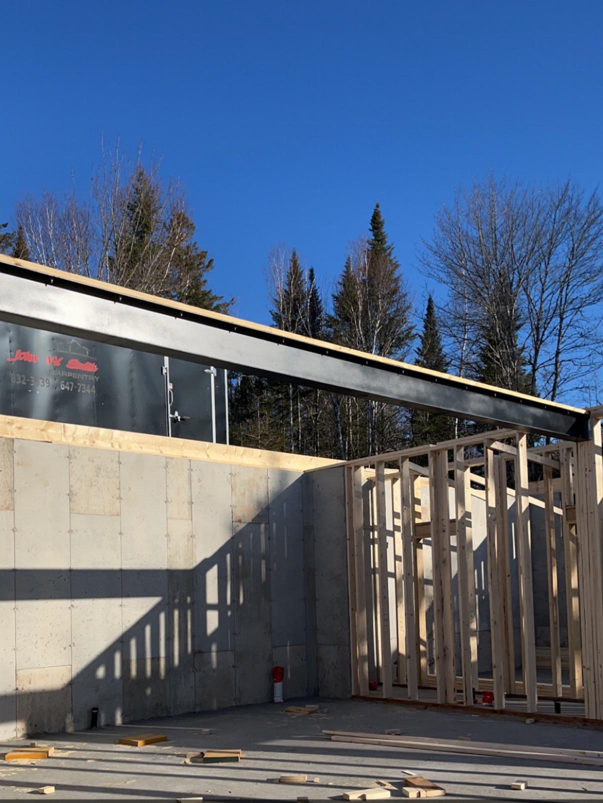 Carpenter looking for advice. Put in a w10x26 I beam to support my