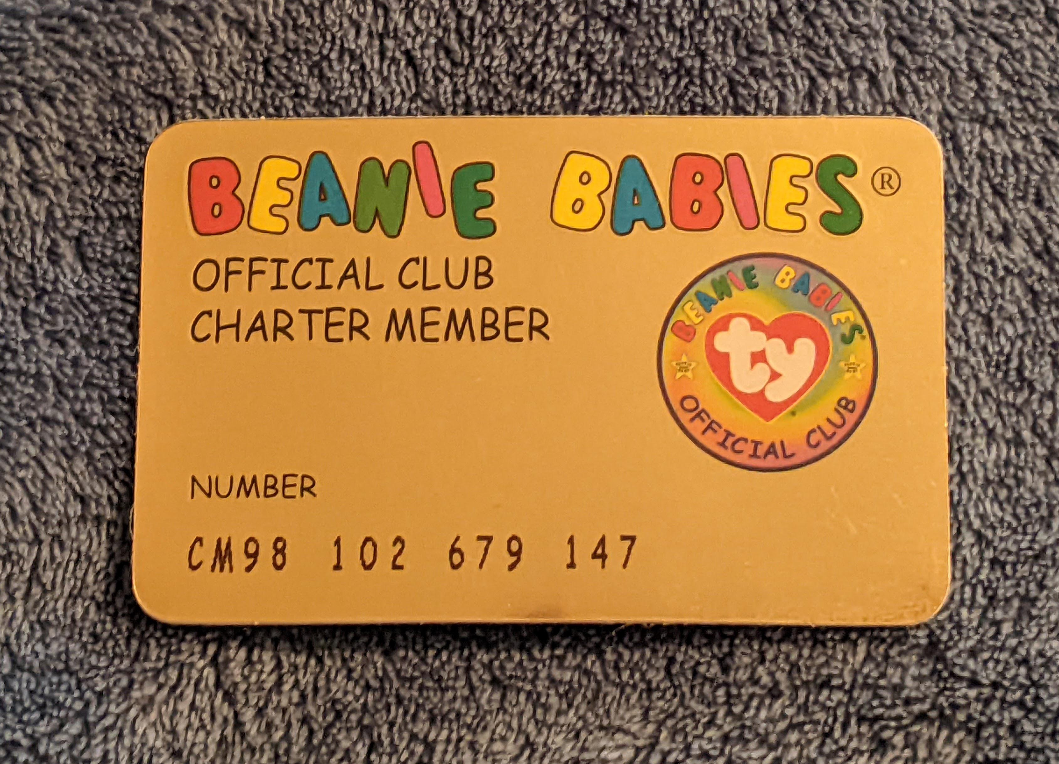 [OC] My Beanie Babies membership card from 1998 r/pics