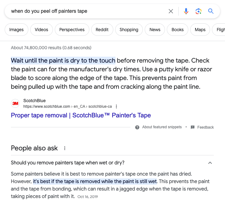Is there any way to settle the debate When to peel off painter's tape