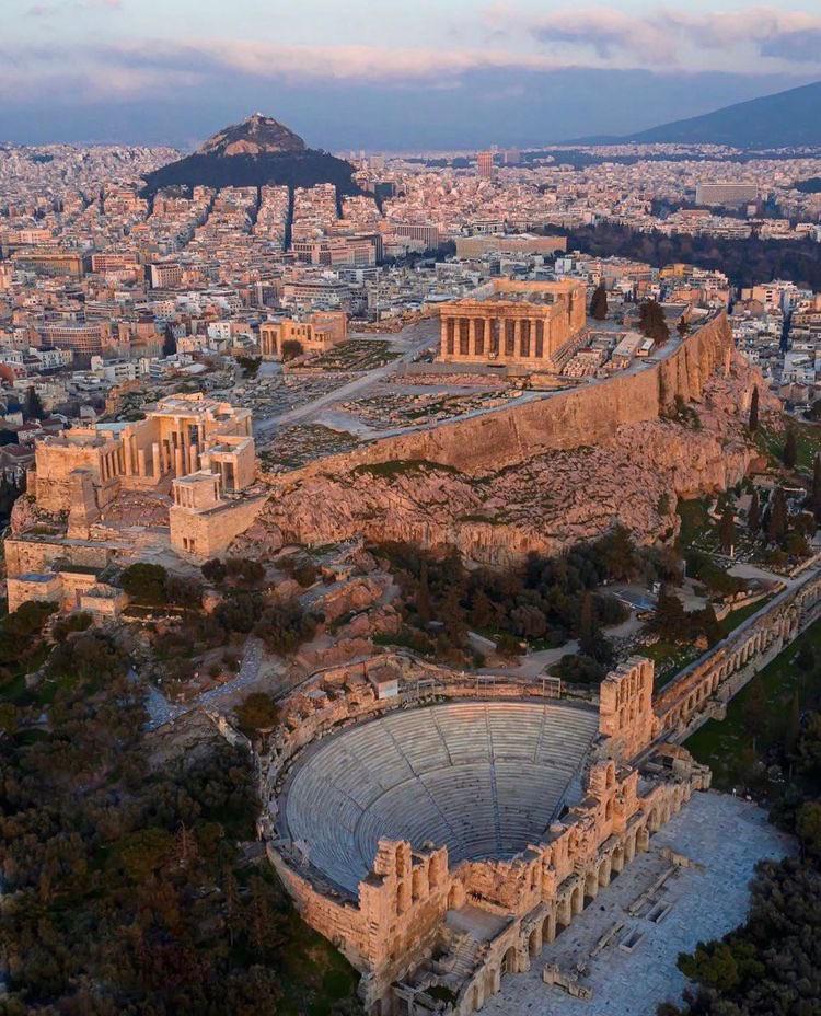 Bird’s eye view of Athens r/greece