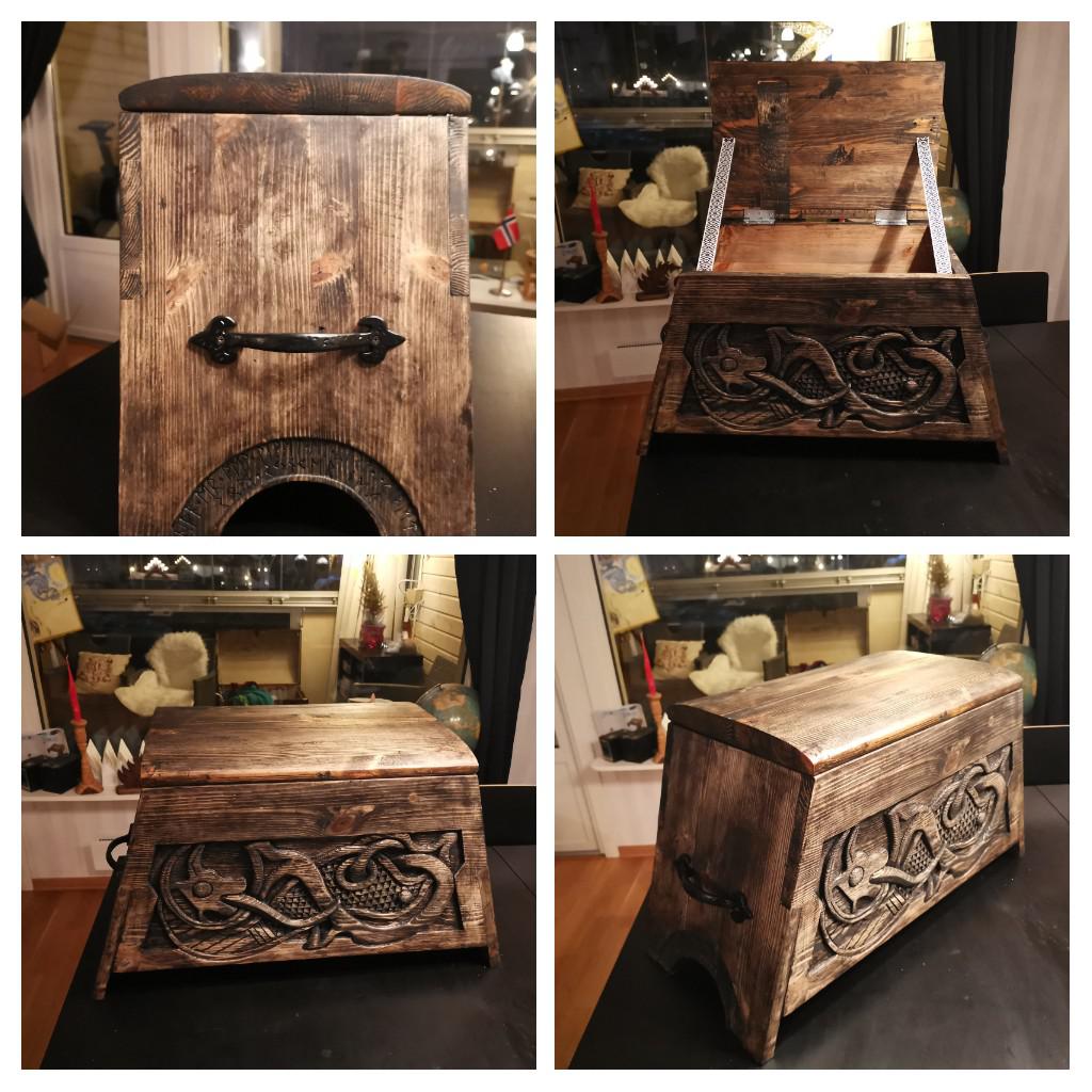 Some weeks ago I posted my viking chest woodcarving here. Thanks again