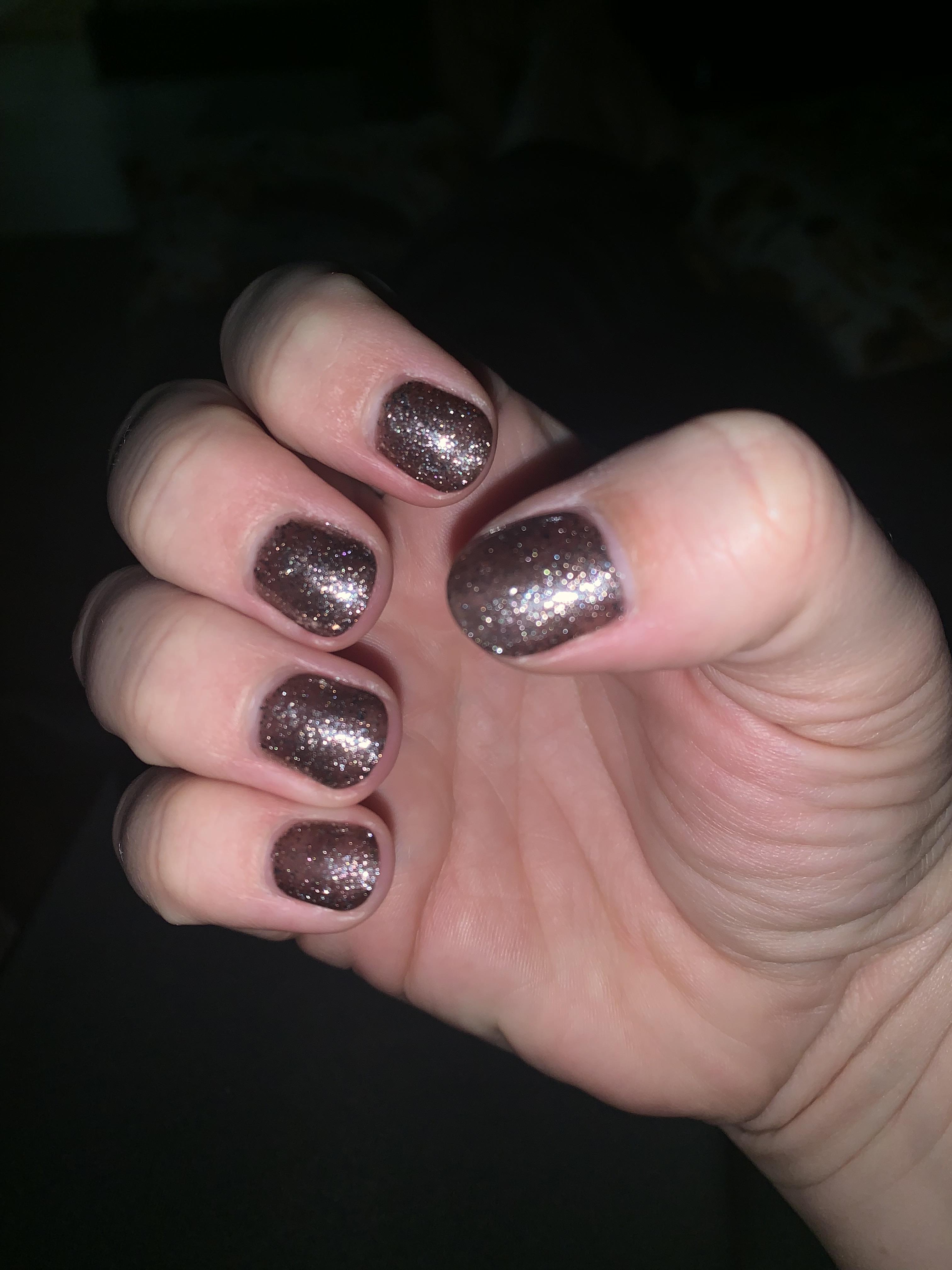 Taking a break from acrylics with a nice metallic bronze for fall r/Nails