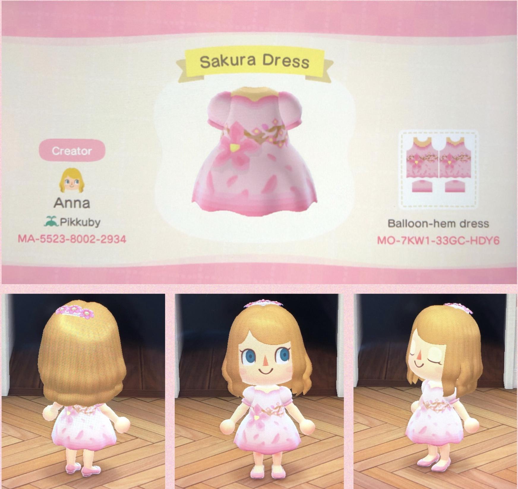 Sakura Dress inspired by the Cherry Blossom trees in New Horizons