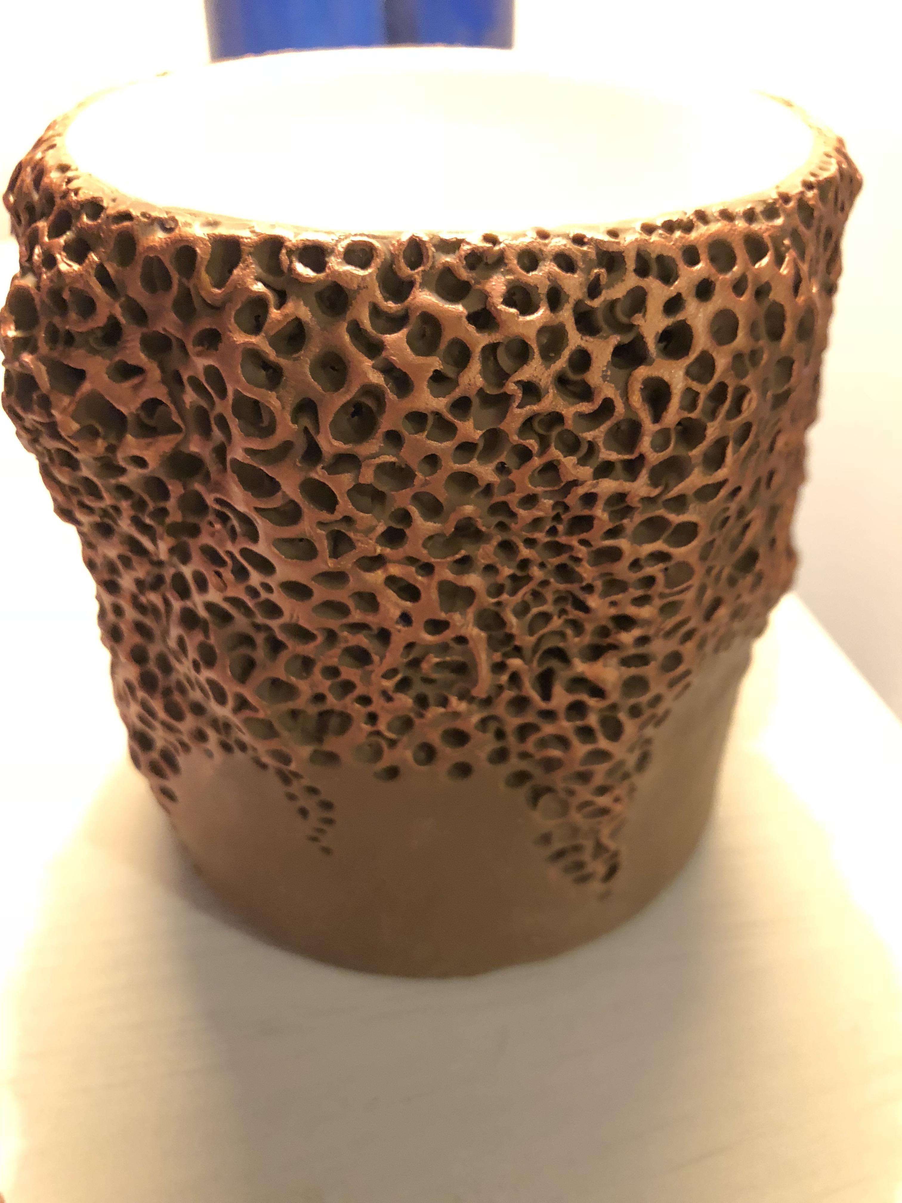 Fresh out of the oven Polymer clay and ceramic “Tafoni effect