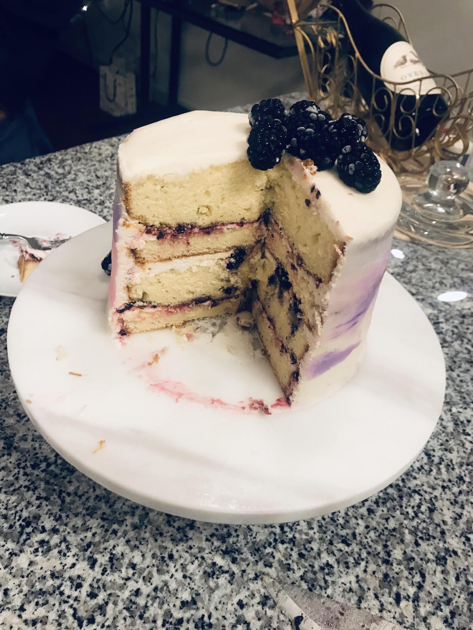 Oregon Marionberry Layer Cake! (My first one) r/Baking