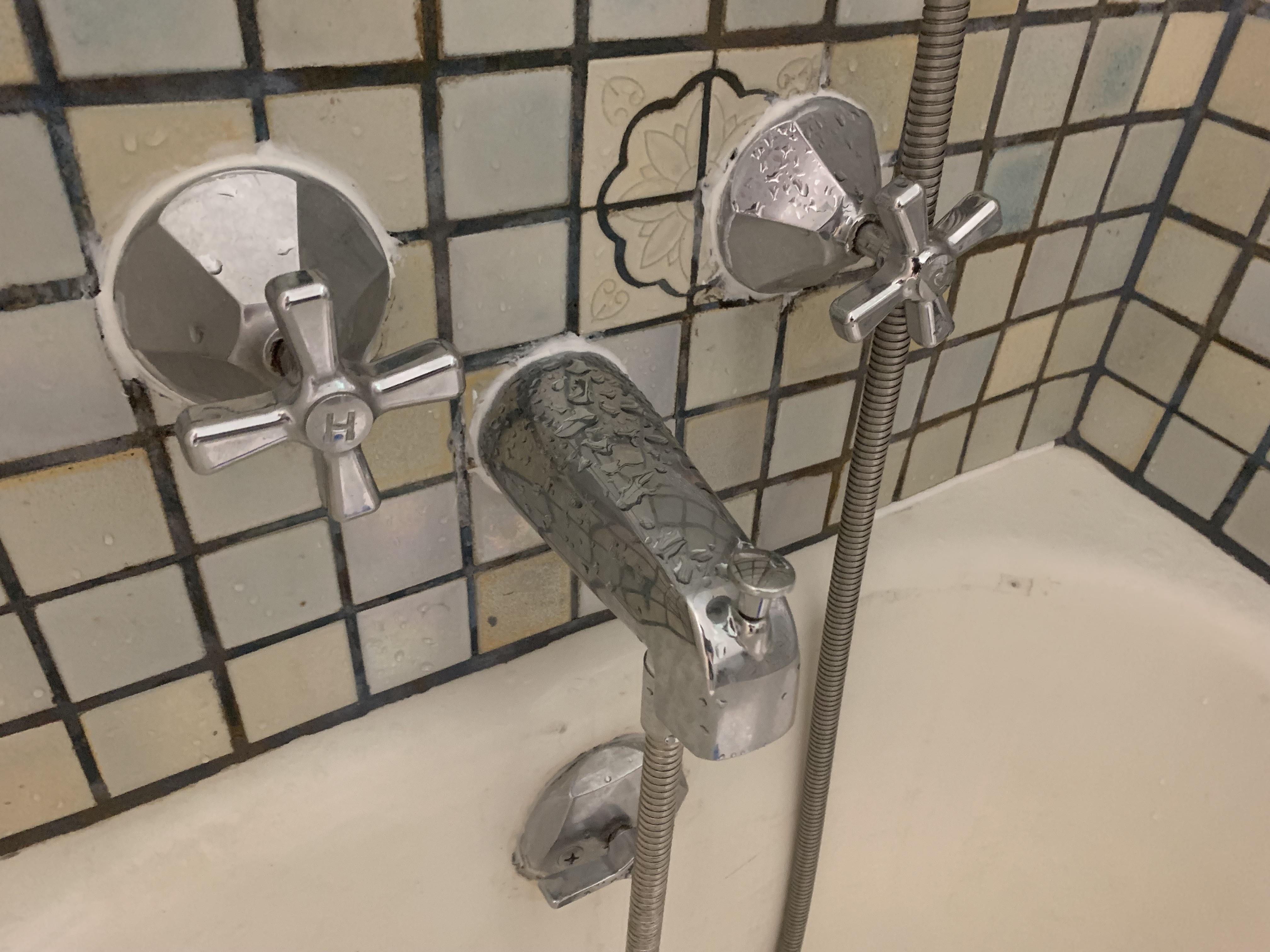 Replaced the bath facuet and for the last week brown rust water comes