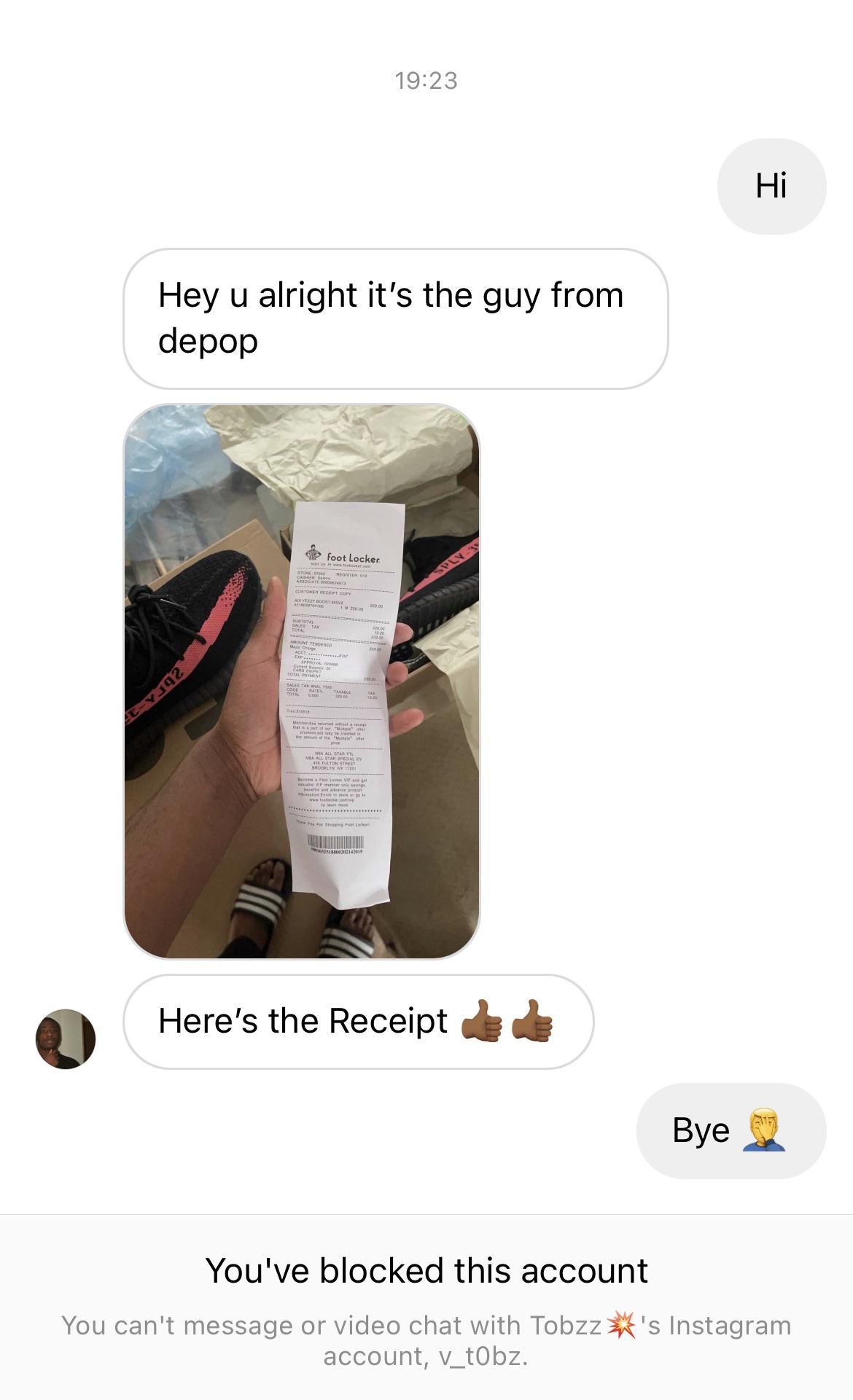 Ahh yes, the good old foot locker receipt r/yeezys
