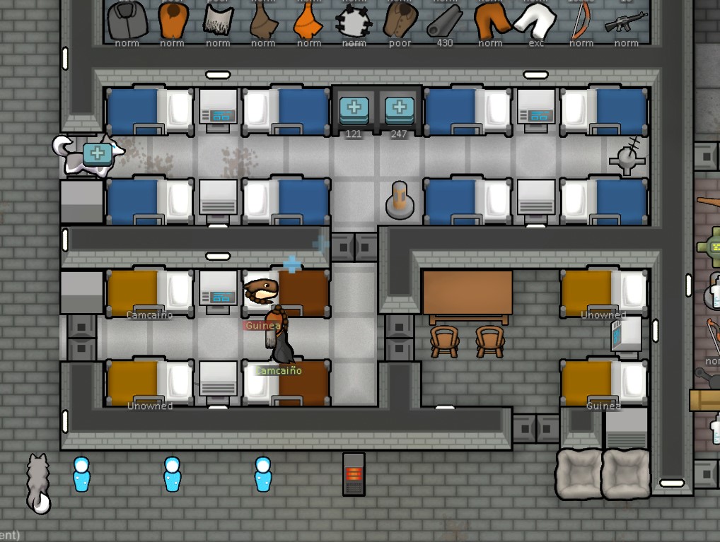 This is the most efficient hospital+jail setup I can figure out. (more