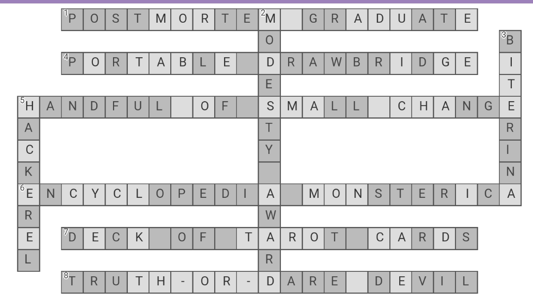crossword 20 dic r/Godville