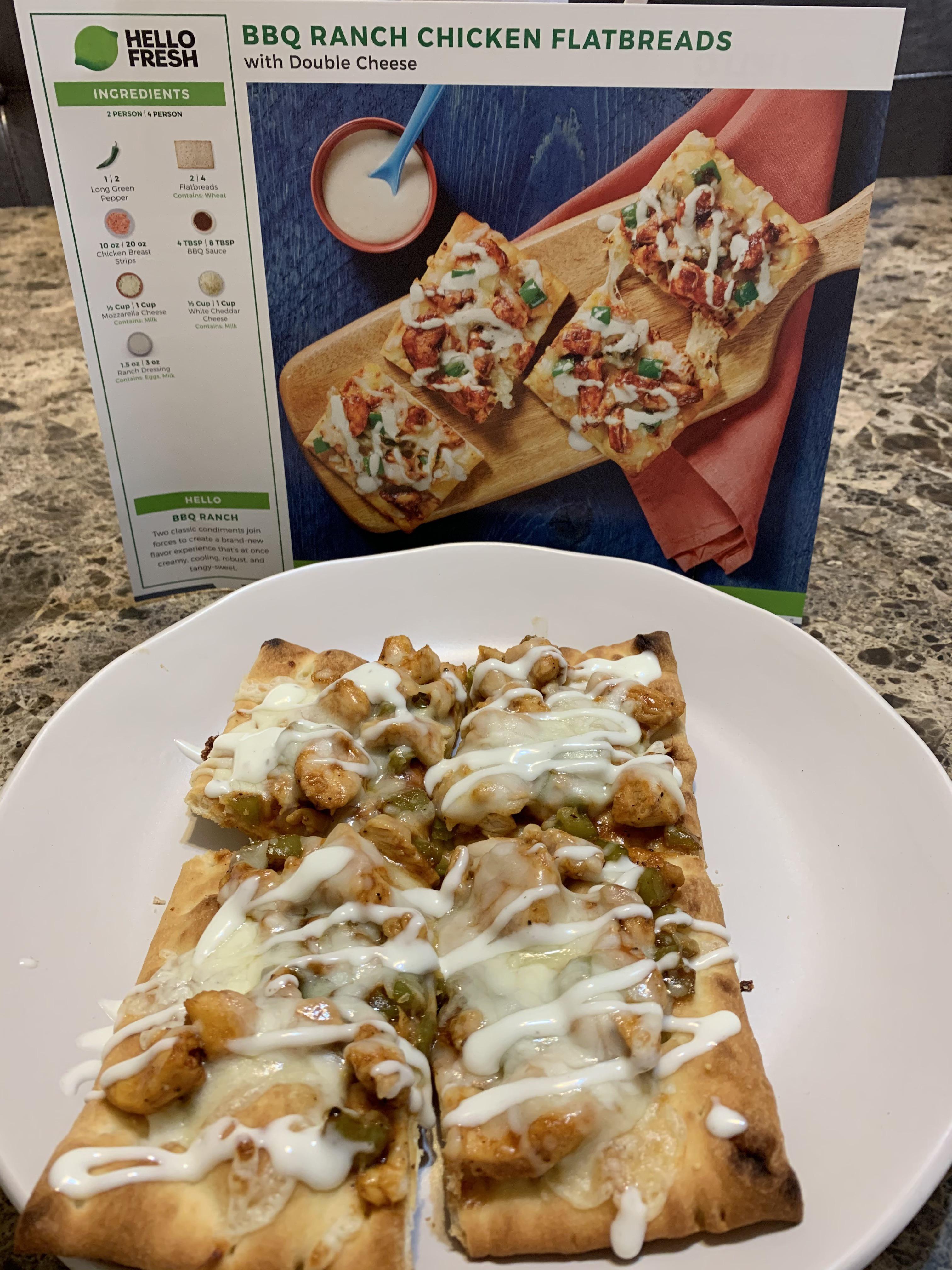 BBQ Ranch Chicken Flatbread *chef’s kiss* r/hellofresh