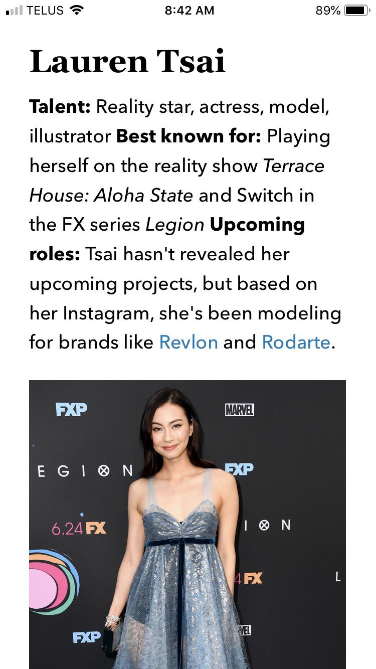 Lauren was named on a list of People’s “15 AsianAmerican Rising Stars
