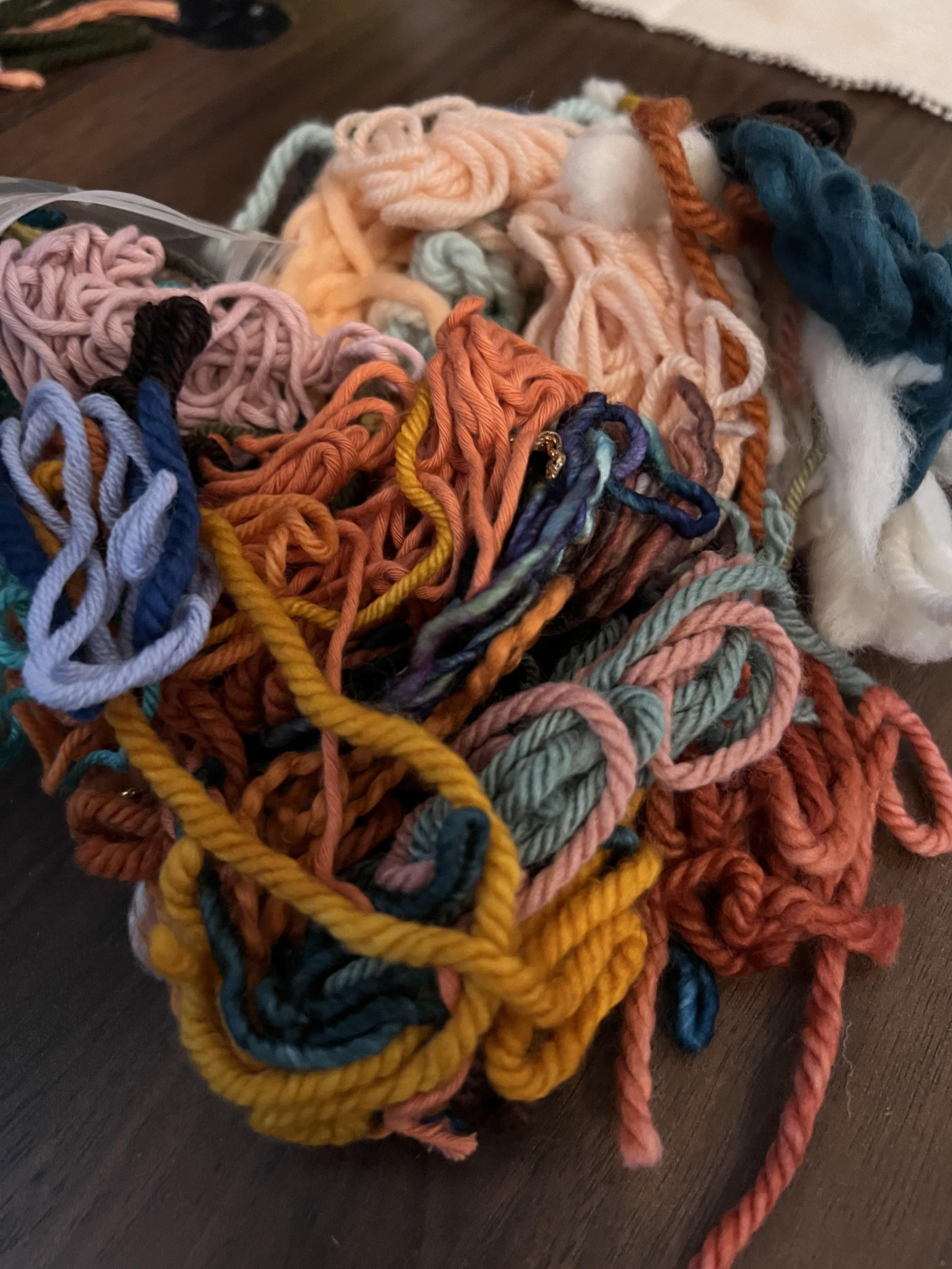 Is anyone interested in spinning these scraps into new yarns for me? Will pay for shipping both