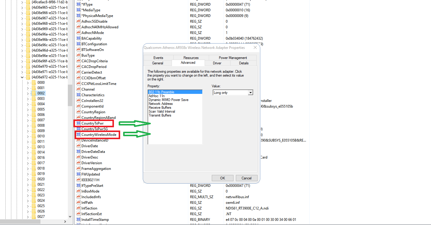 Hi. How do I add additional (hidden) settings from the registry Editor