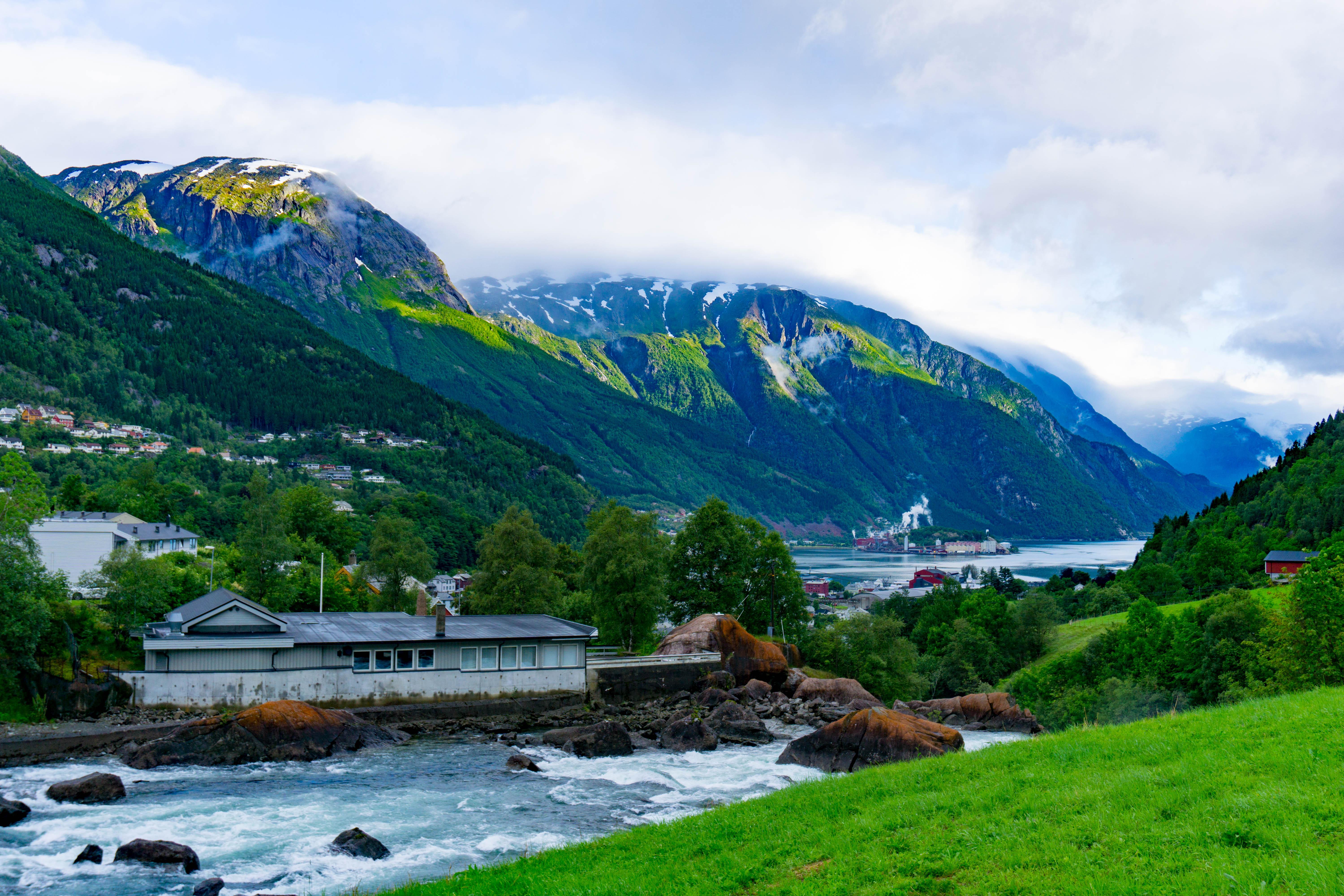The valley of Odda, Norway. No matter which way you look, you