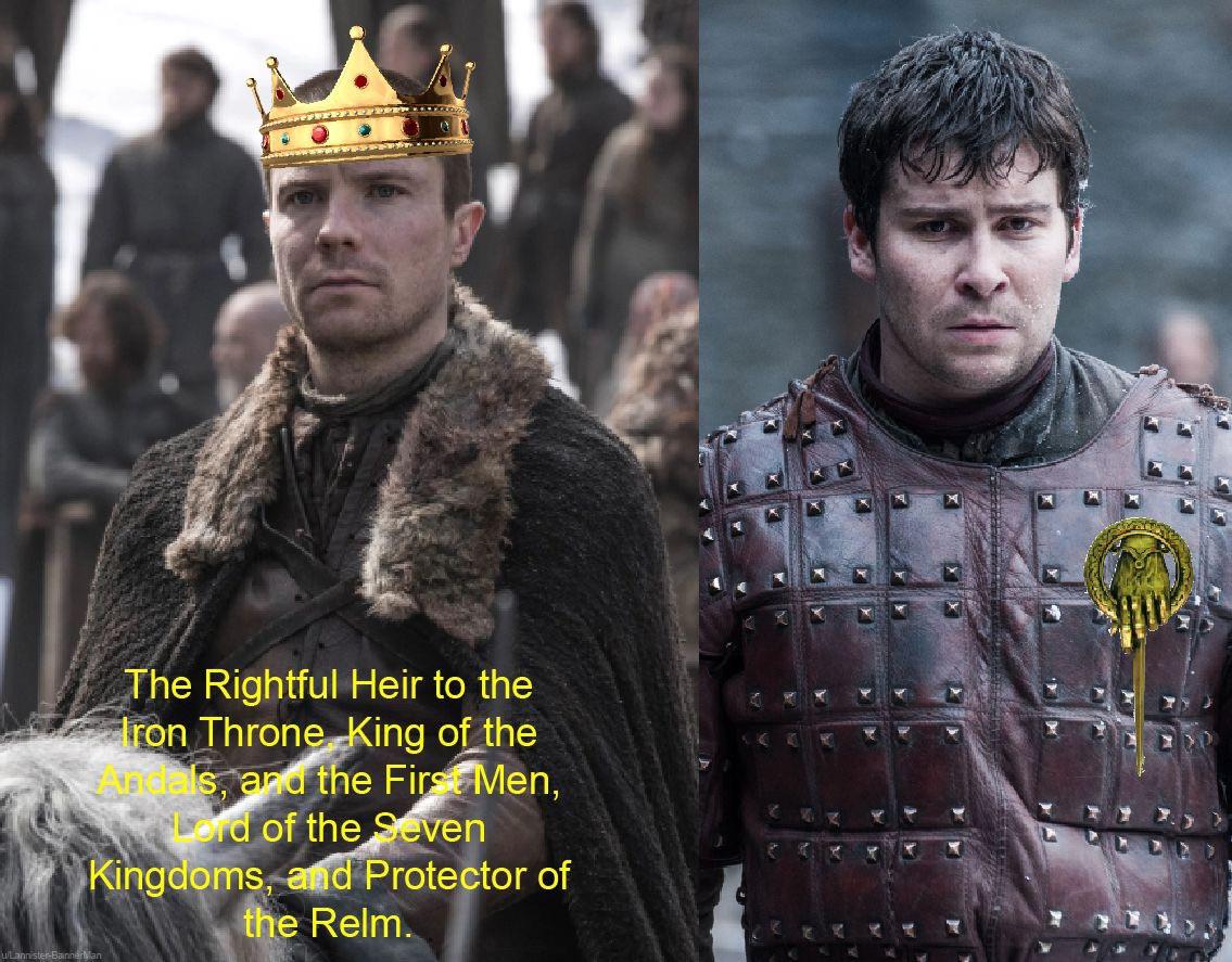 King Gendry Baratheon, and his Hand Lord Podrick of House Payne r/GendryWinsTheThrone