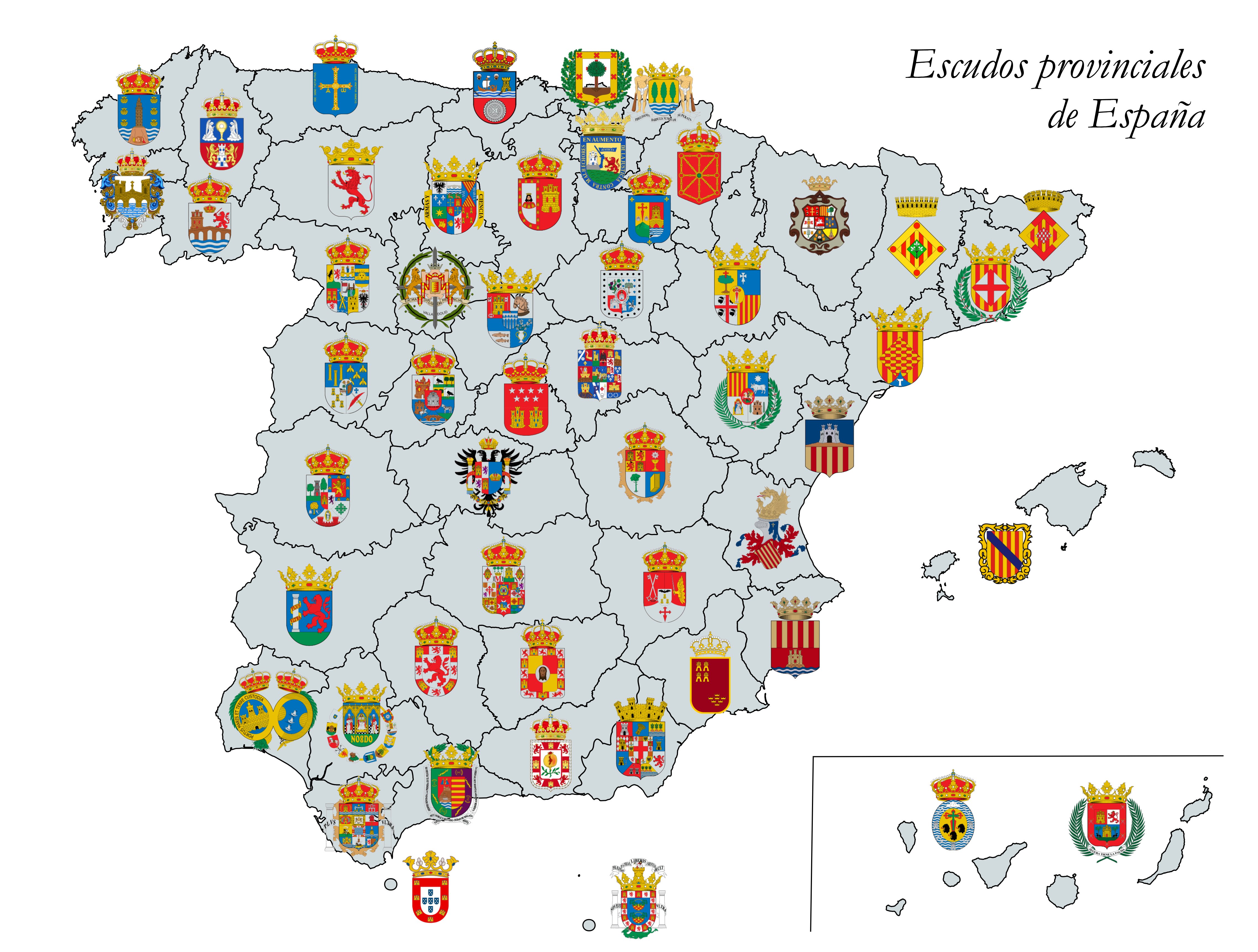 Spain's provincial coats of arms (new version) r/heraldry