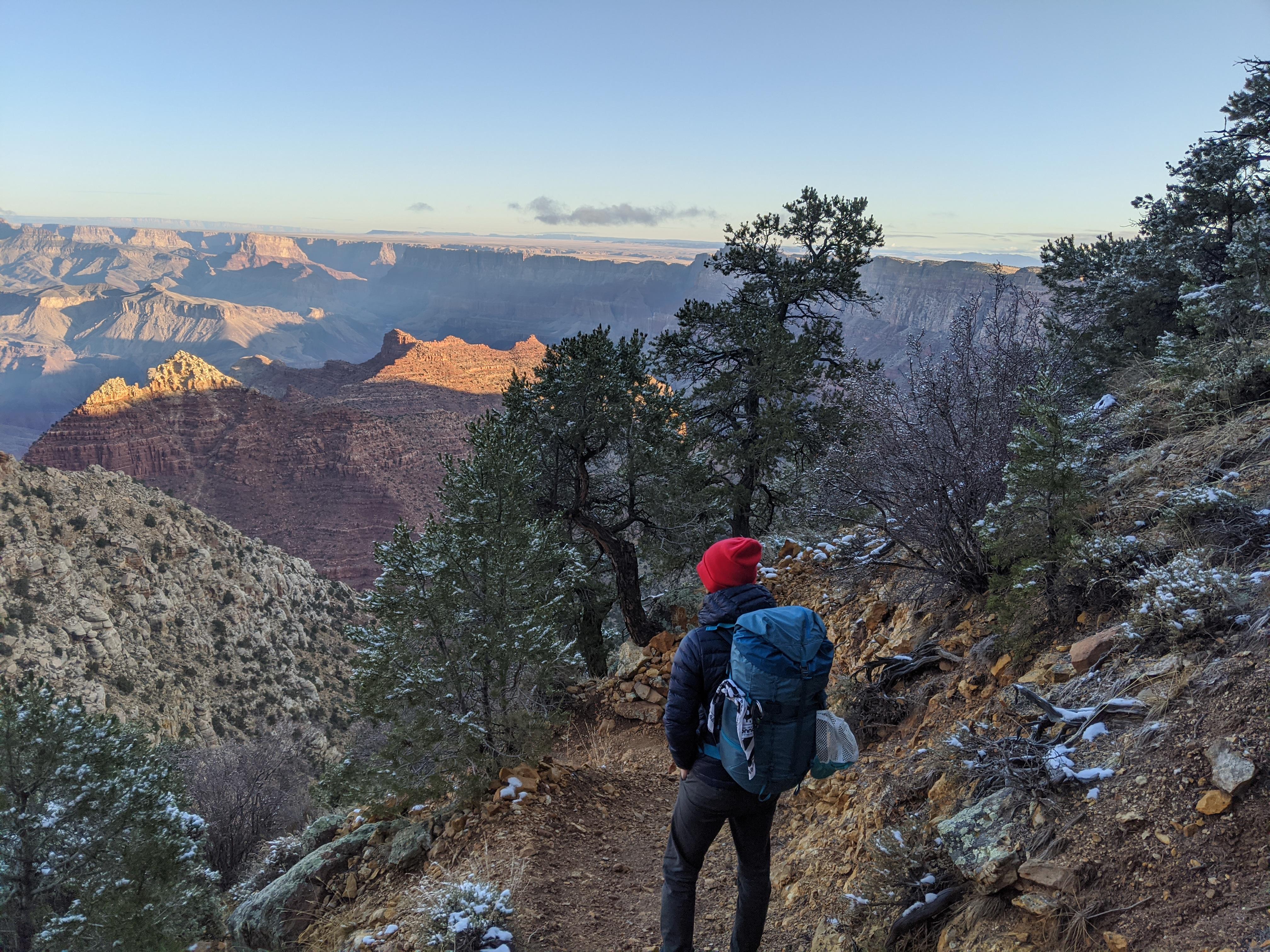 Frost on the rim. Tanner Trail, Grand Canyon National Park, Arizona