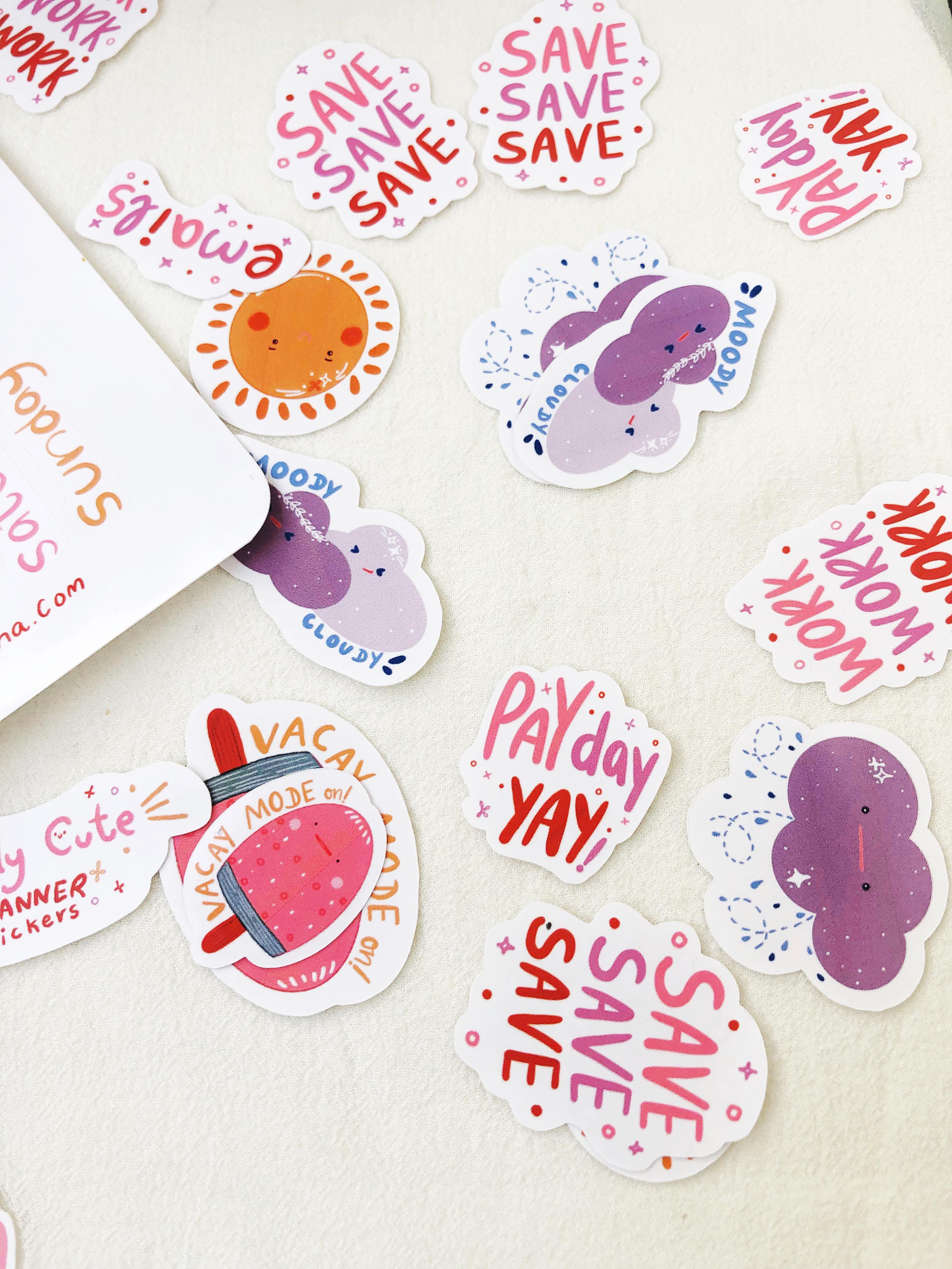 Etsy Shop update 💖 Added a bunch of new products! And this sticker pack