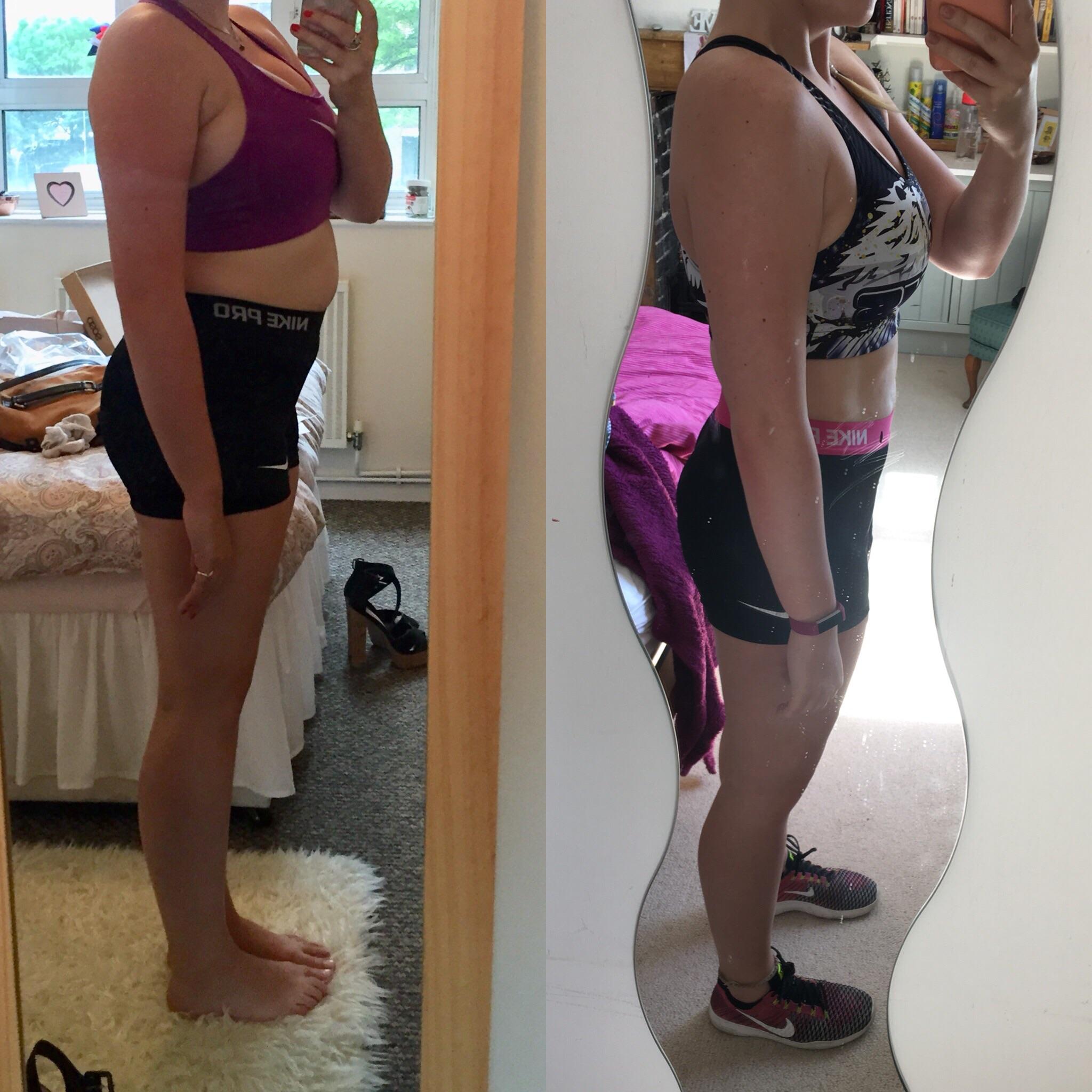 F/24/5’3” [160lbs > 156lbs = 4lbs lost] 1 year. Recovering from a binge