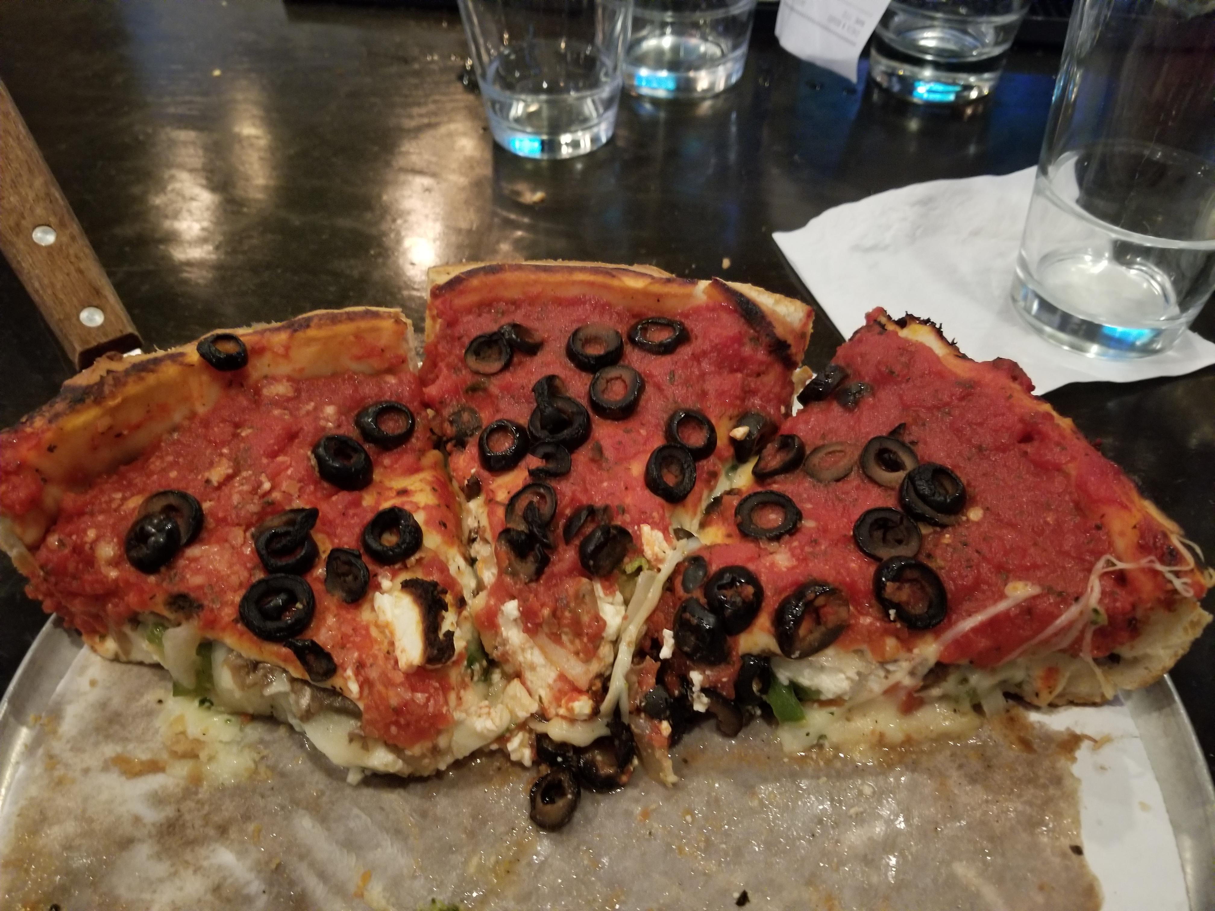 I managed to eat half of this Chicago deep dish from Giordano's in