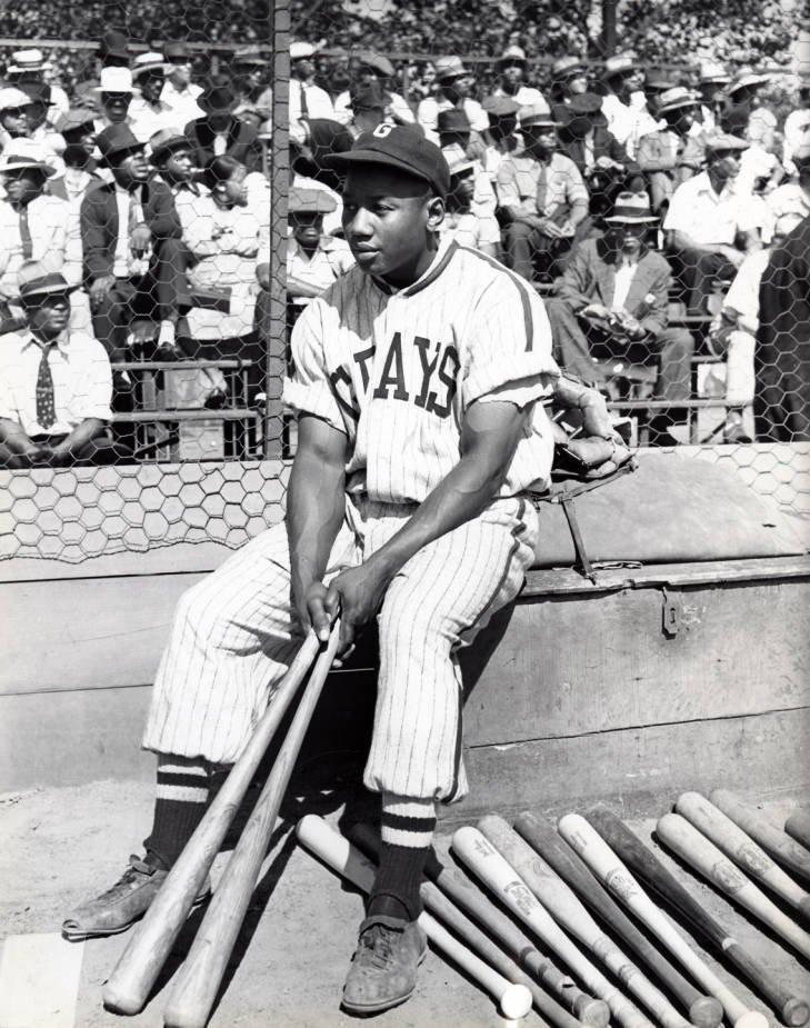 Josh Gibson looking jacked on deck. Playing here for the Homestead Gray