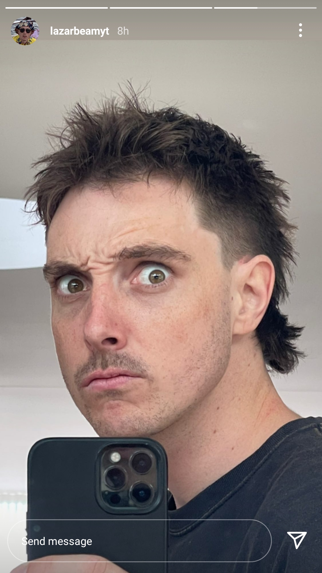 Guys the MAN OF MULLET is back again r/LazarBeam