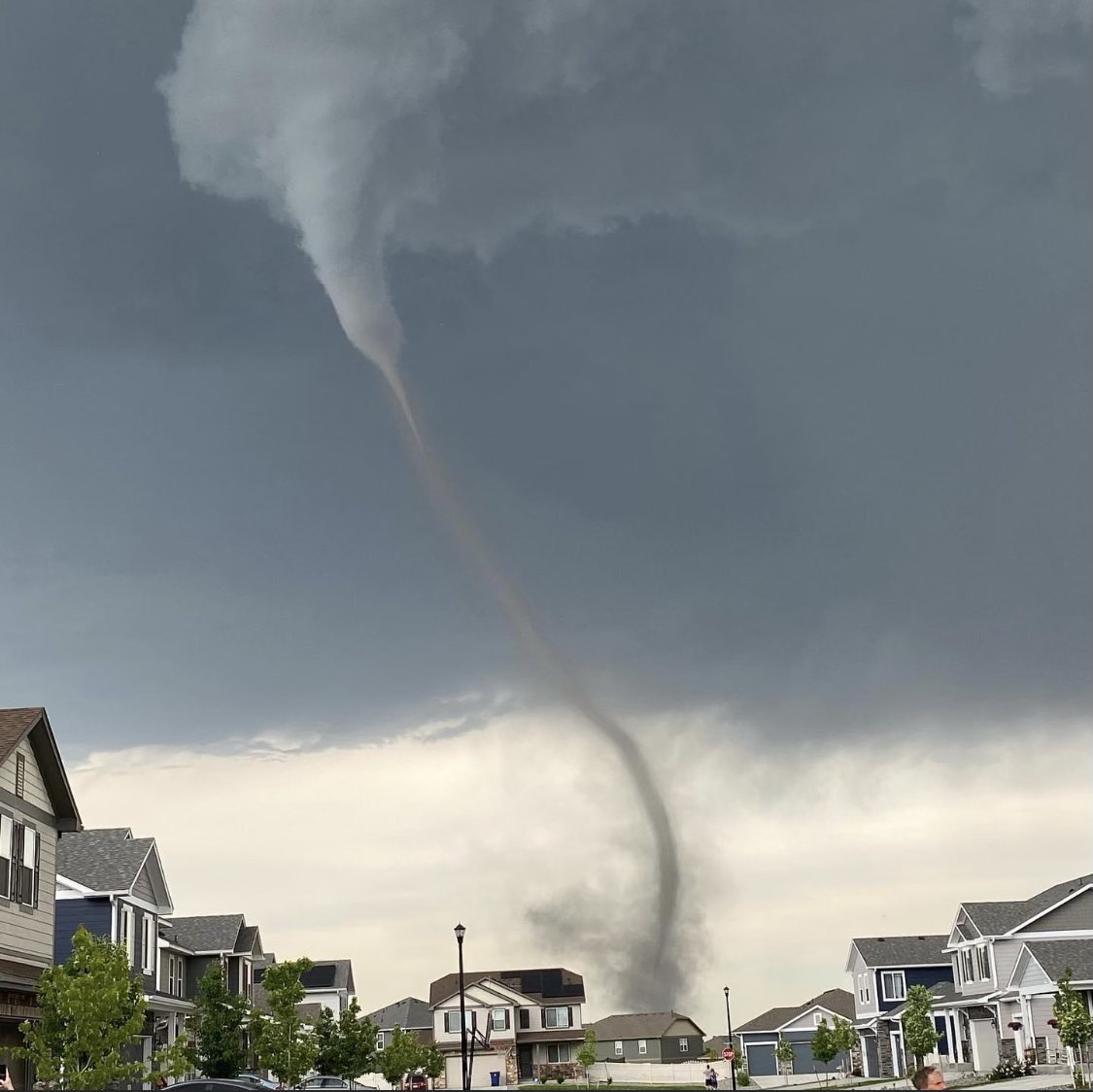 A shot of yesterday's nonsupercell tornado near Firestone, CO r/pics