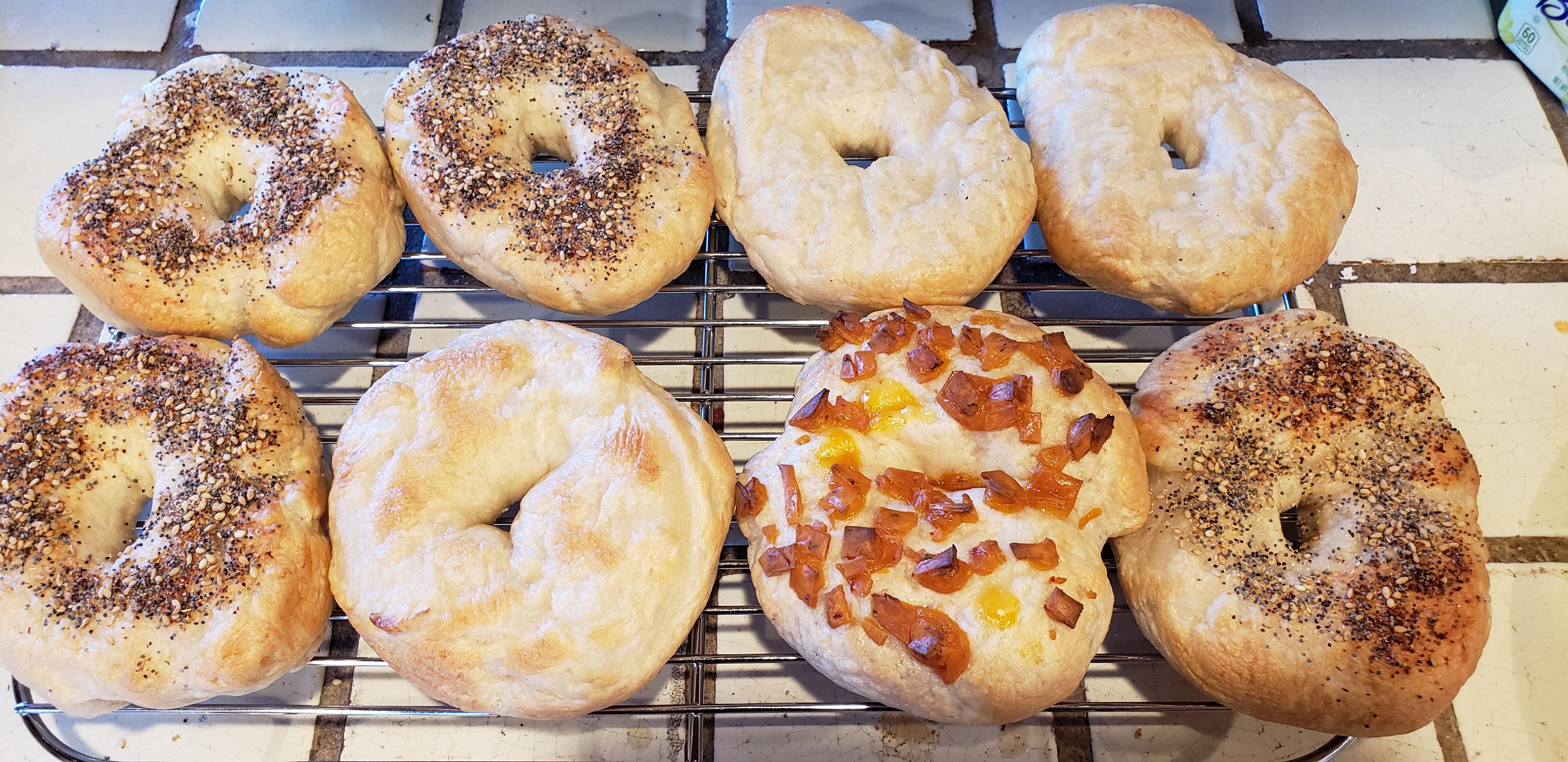 First attempt at vegan bagels...success r/vegan
