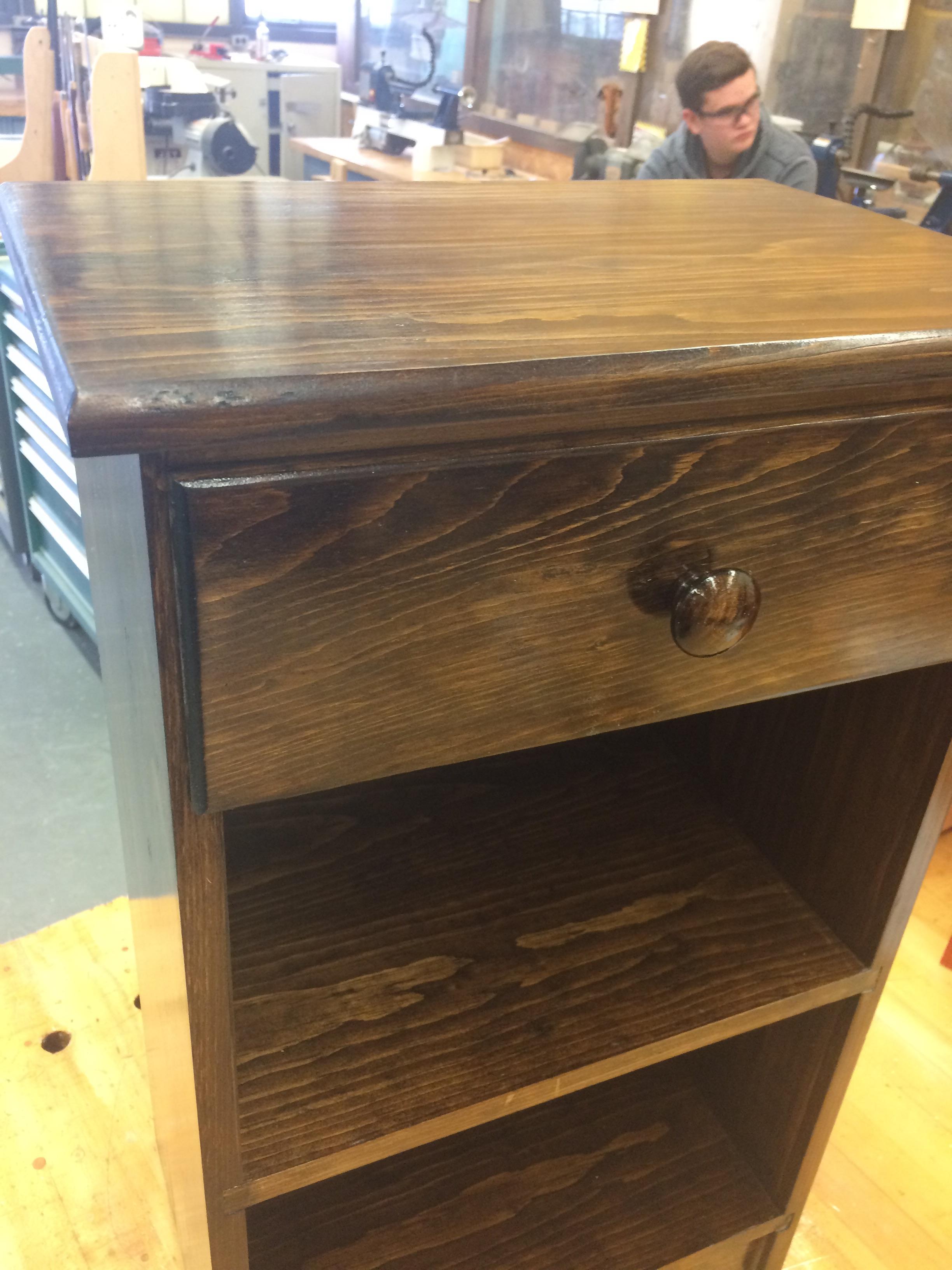 Made a nightstand in my class how did I do? r/woodworking