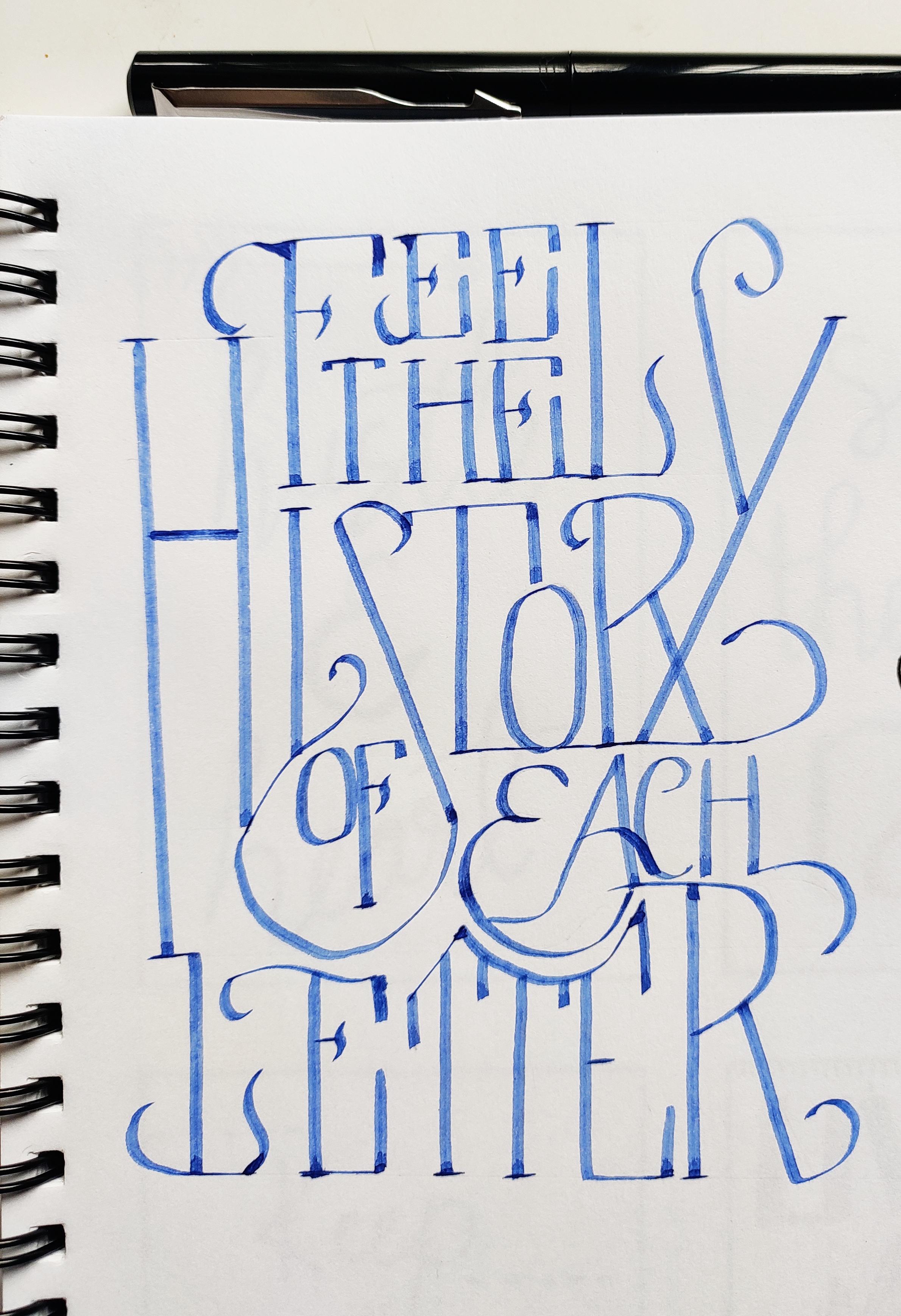 Well, this is my first post on reddit! r/Calligraphy