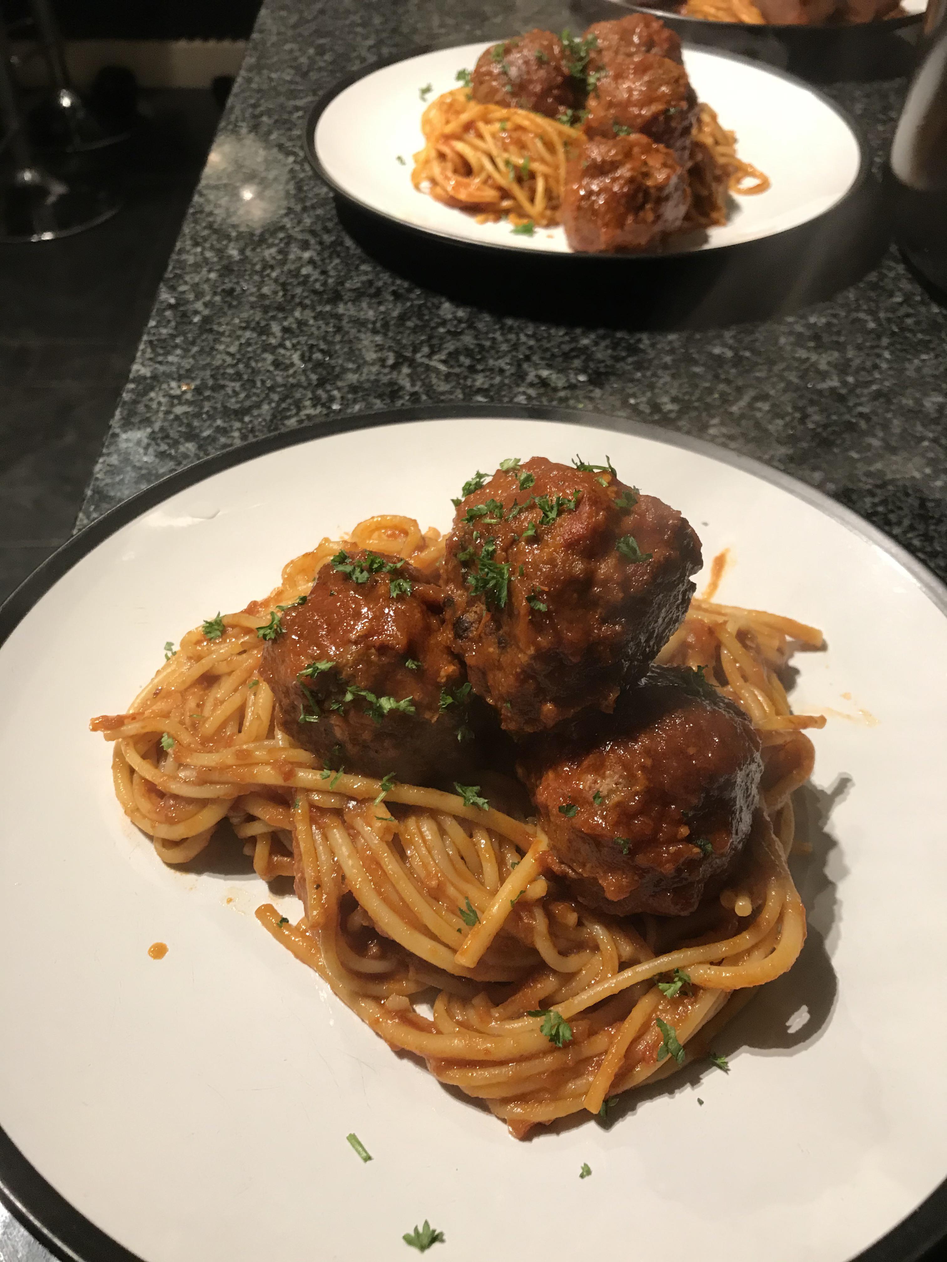 Nduja meatballs and spaghetti r/UK_Food