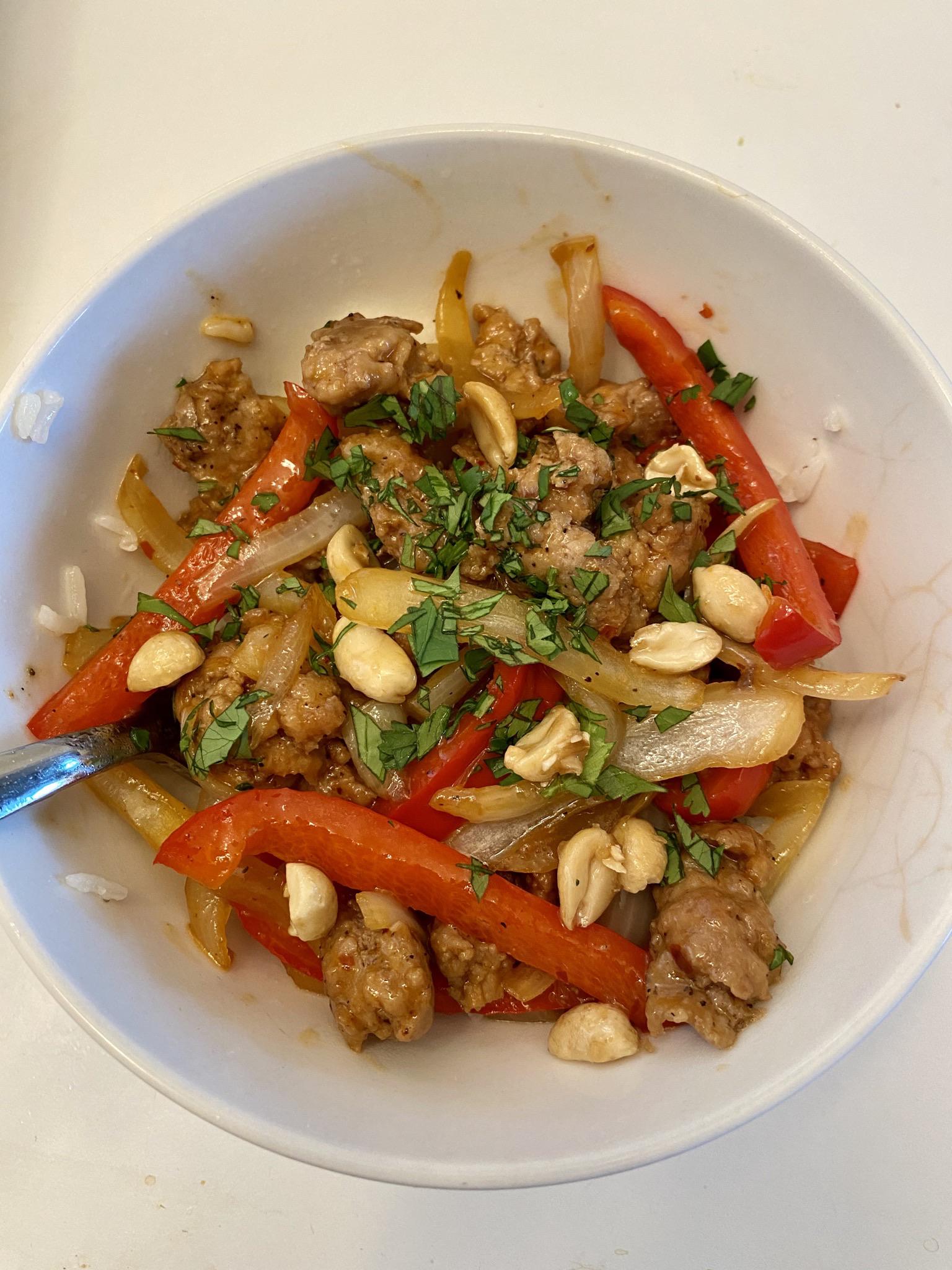 Sweet Chili Pork Bowl with peanuts was excellent r/hellofresh