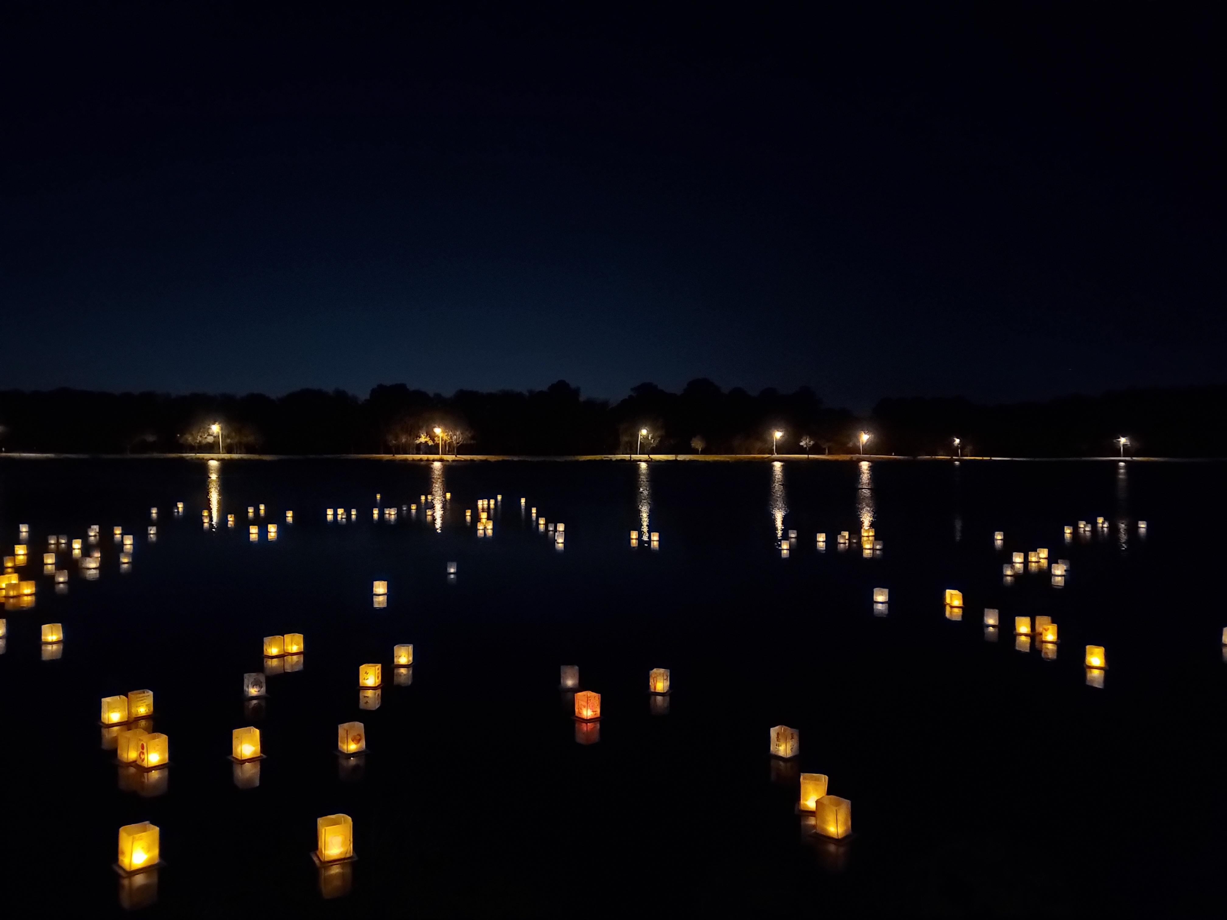 1000 Lights Water Lantern Festival at Mayer Park (night) r/savannah