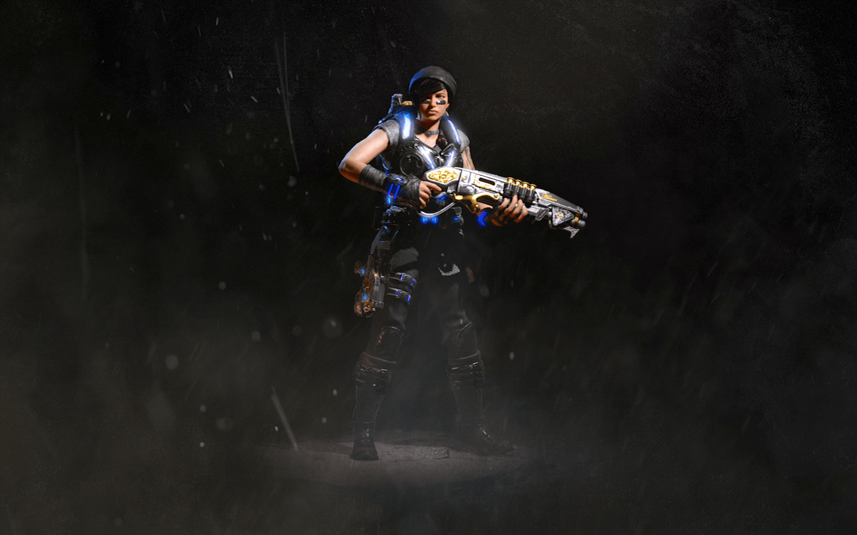 Wallpaper I made of Black Steel Kait (1680x1050) r/GearsOfWar