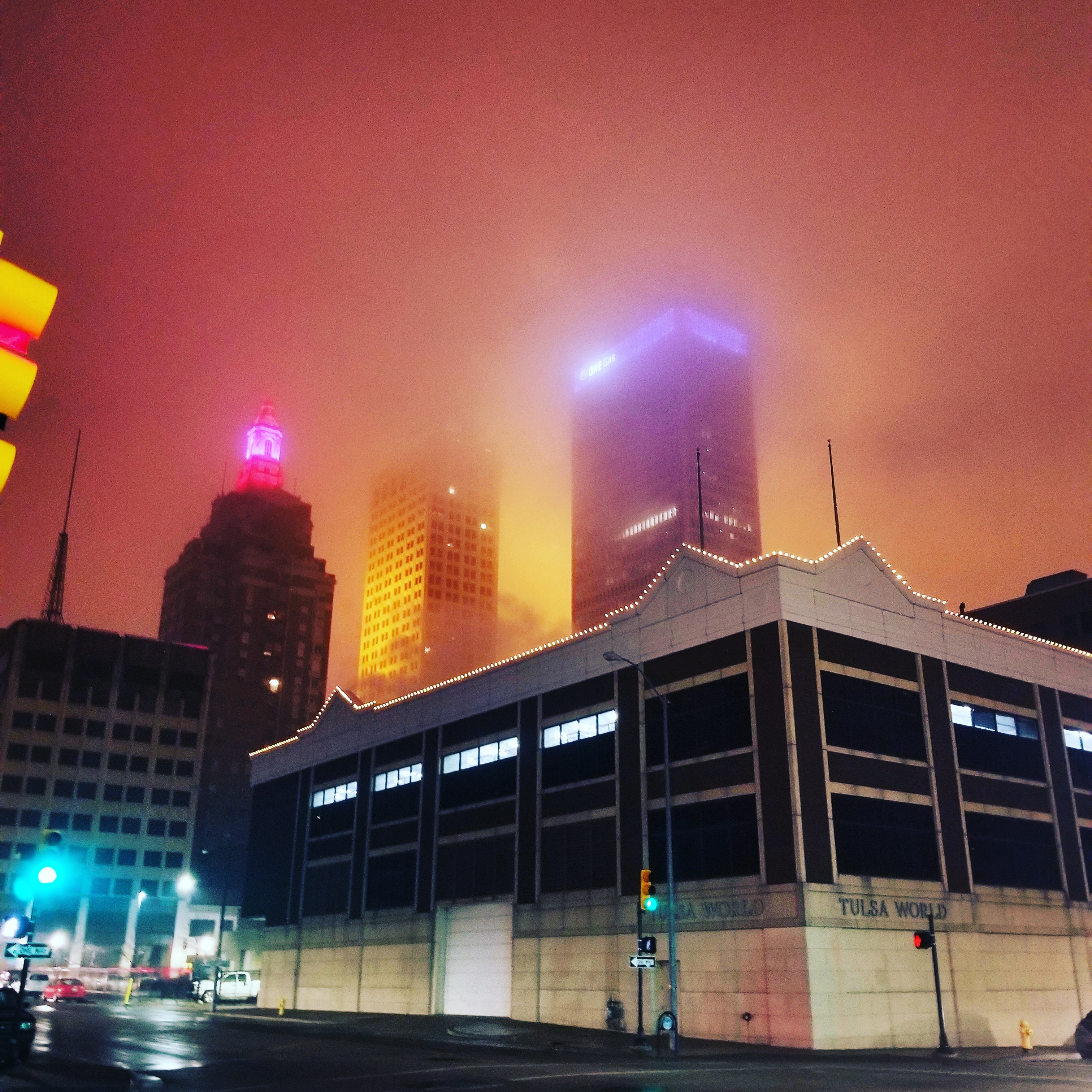 Downtown Tulsa looking a bit like Gotham. r/tulsa