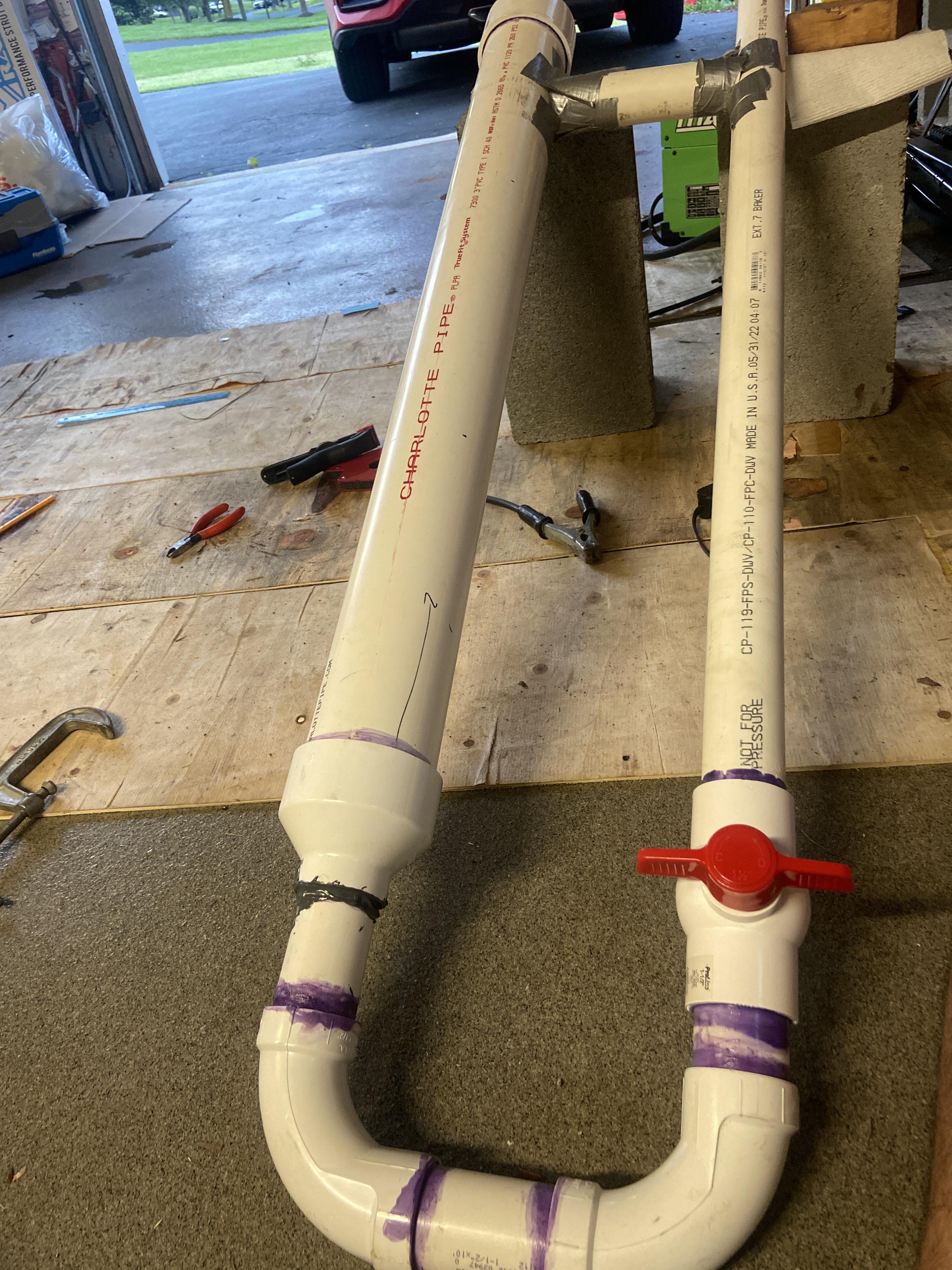 Building a potato launcher with PVC. Everything EXCEPT the barrel is