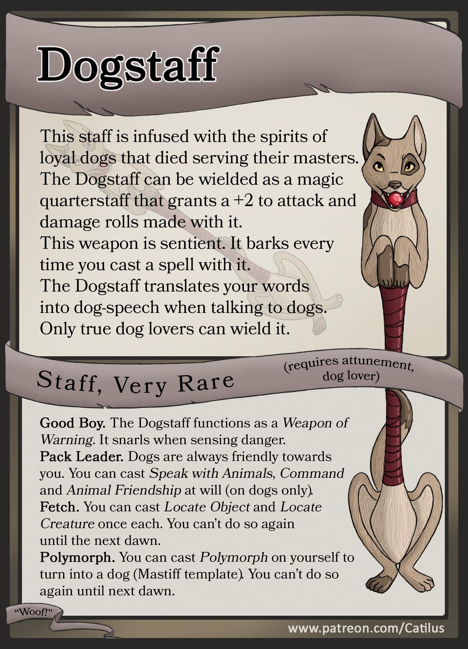 [OC] Dogstaff, another D&D Item I made! DnDHomebrew