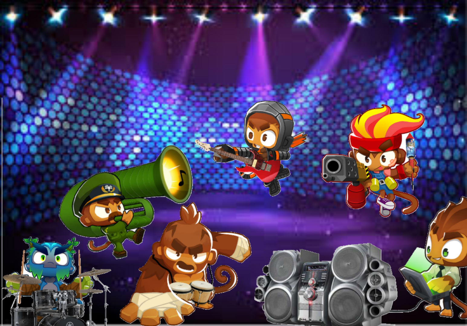 Ezili got kicked out, quincy now plays the guitar btd6