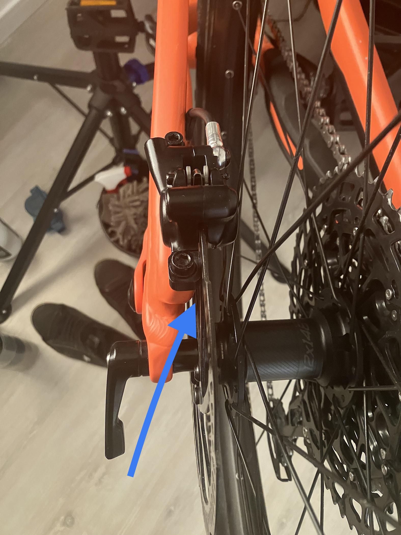 Brake disc touching the bike after I released the wheel and put it back