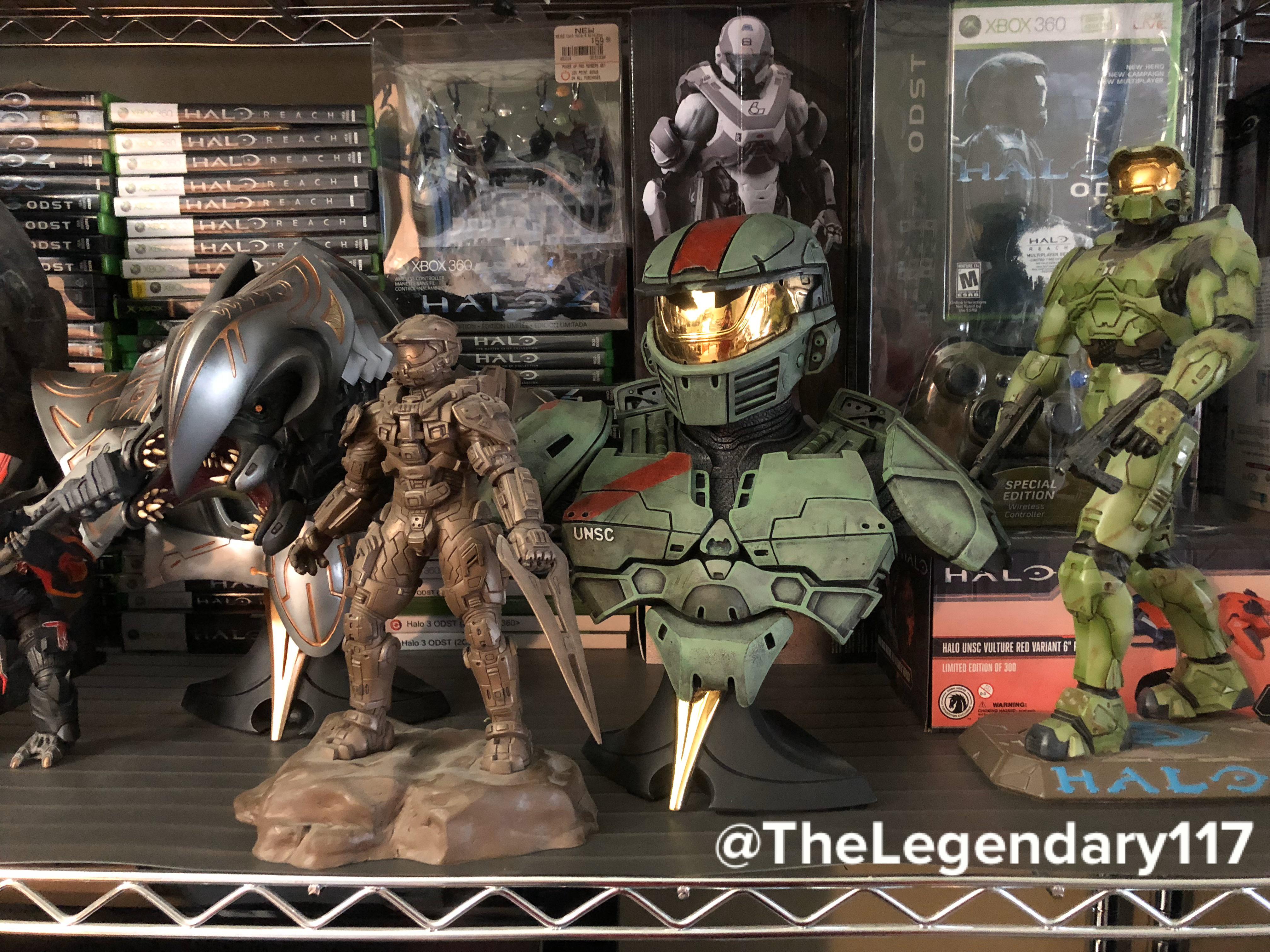 Halo Wars Busts Jerome and Ripa Moramee. The bronze Chief is a custom