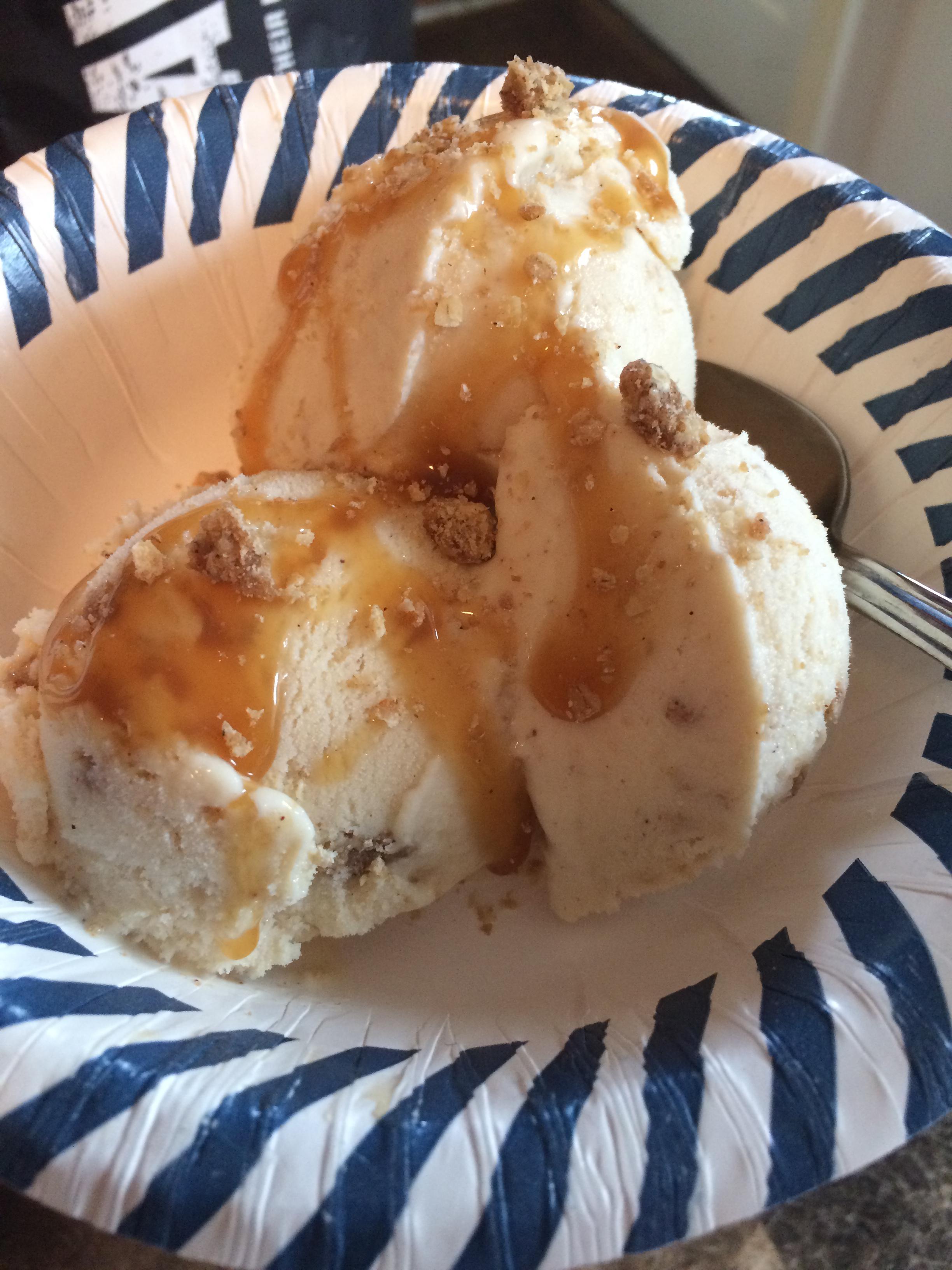 Homemade Caramel Apple Crisp Flavored Ice Cream icecreamery