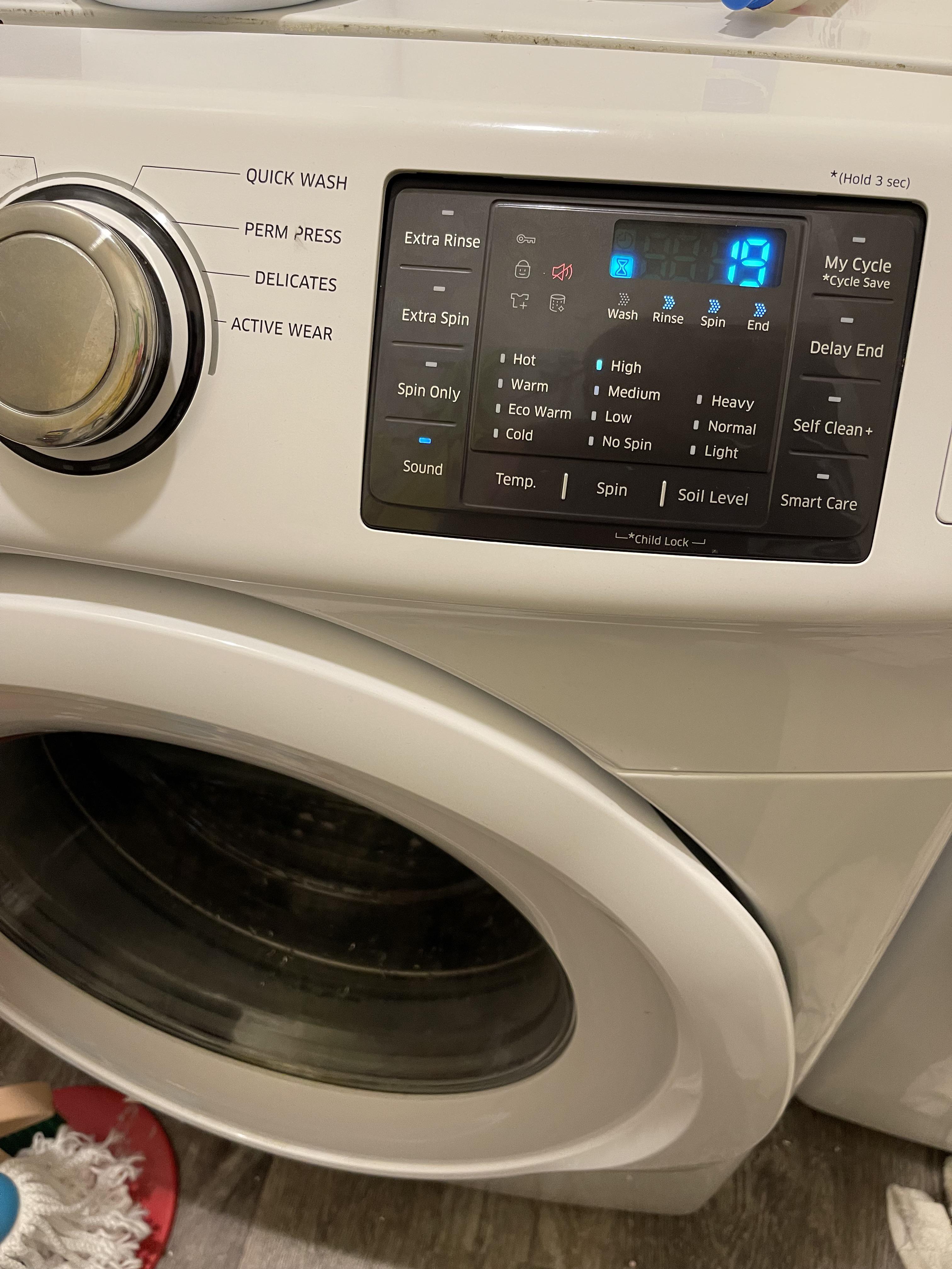 Samsung Washer Circuit Breaker Froze. I put it on rinse and spin mode